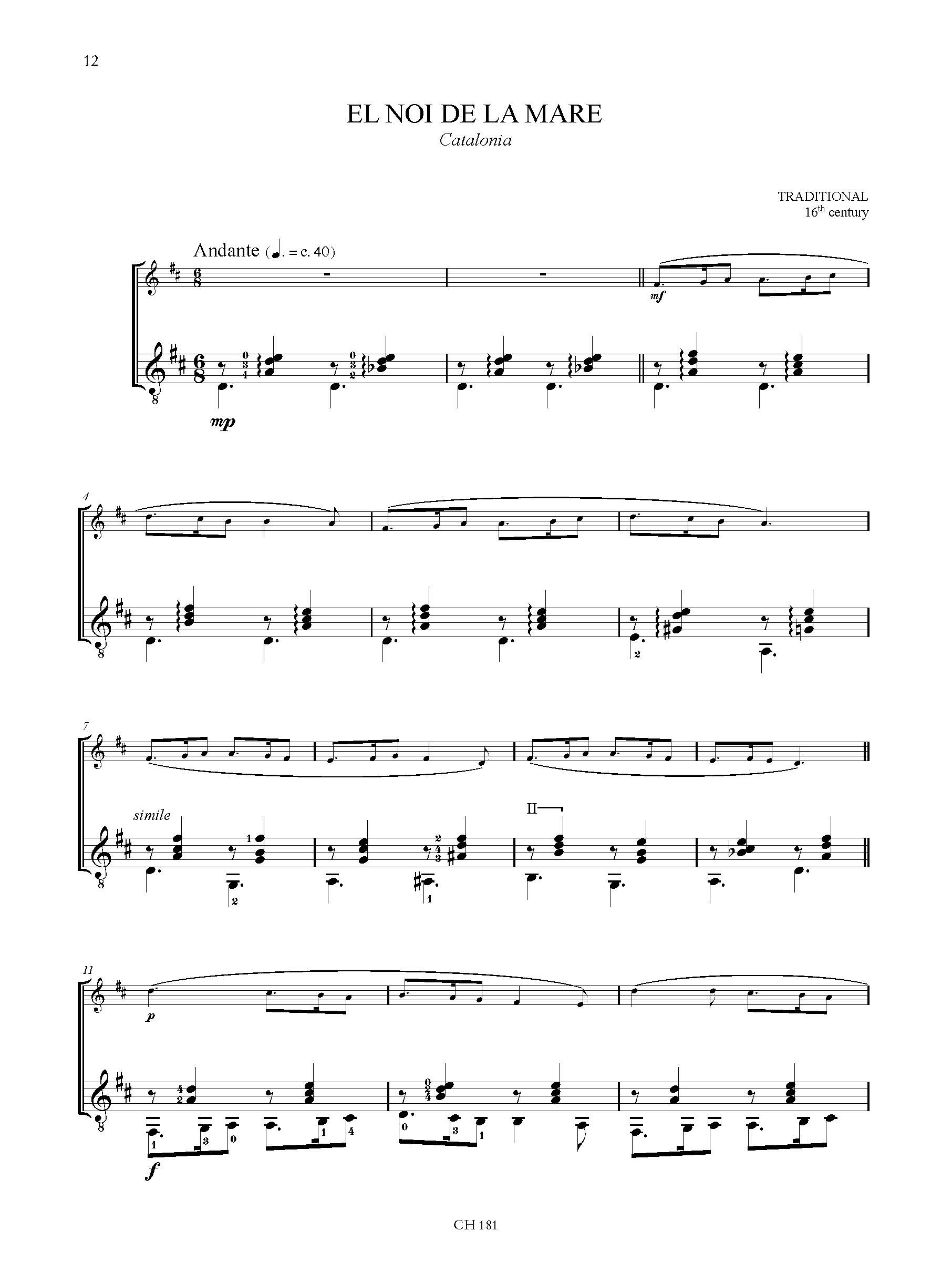 Christmas Carols - 20 facili arrangiamenti per Flauto e Chitarra – Bild 5
