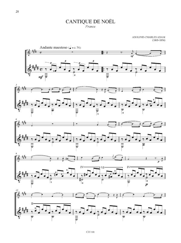 Christmas Carols - 20 facili arrangiamenti per Flauto e Chitarra – Bild 3