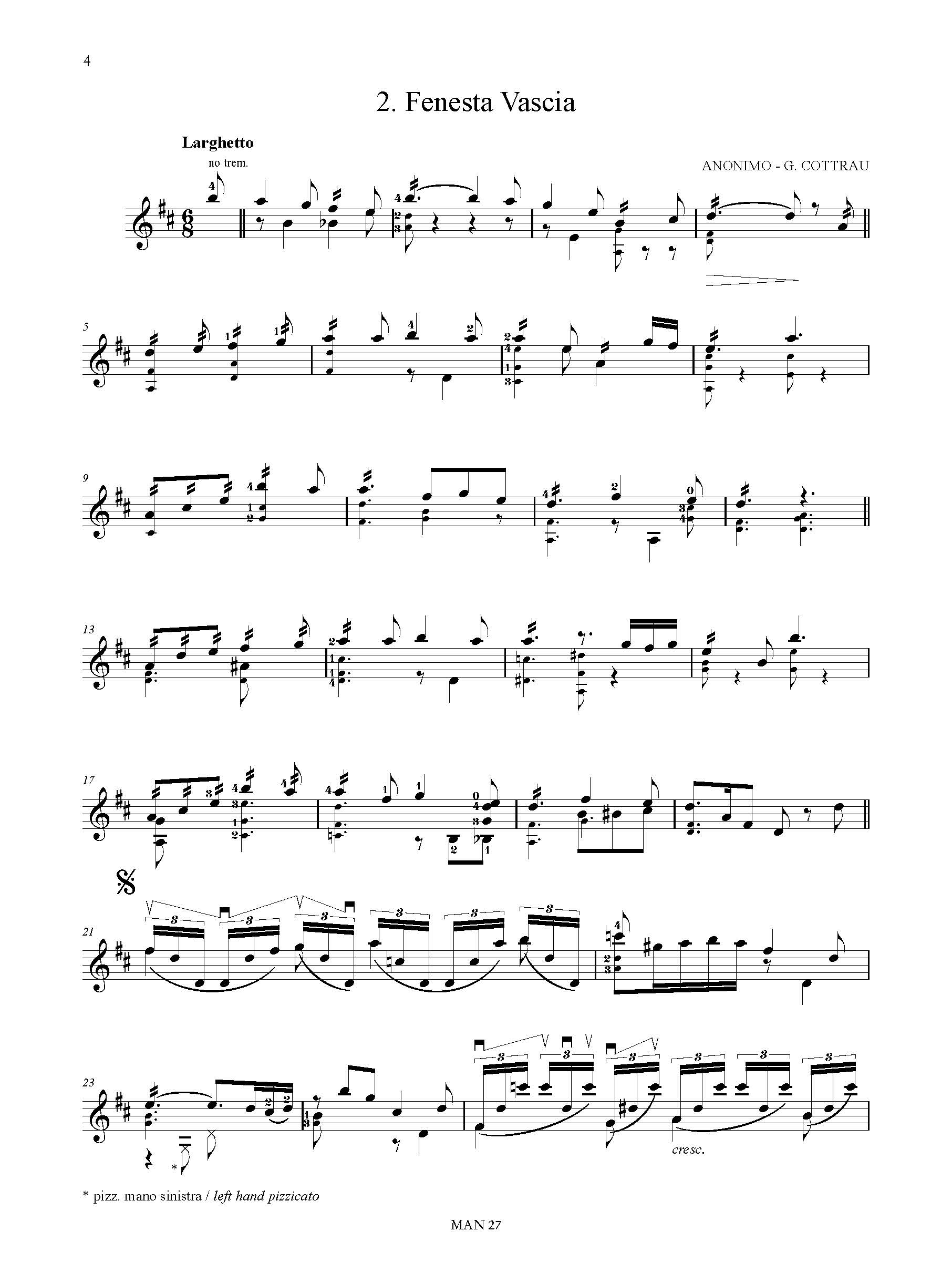 6 Canzoni Napoletane arrangiate per Mandolino solo da Maurizio Pica – Bild 4