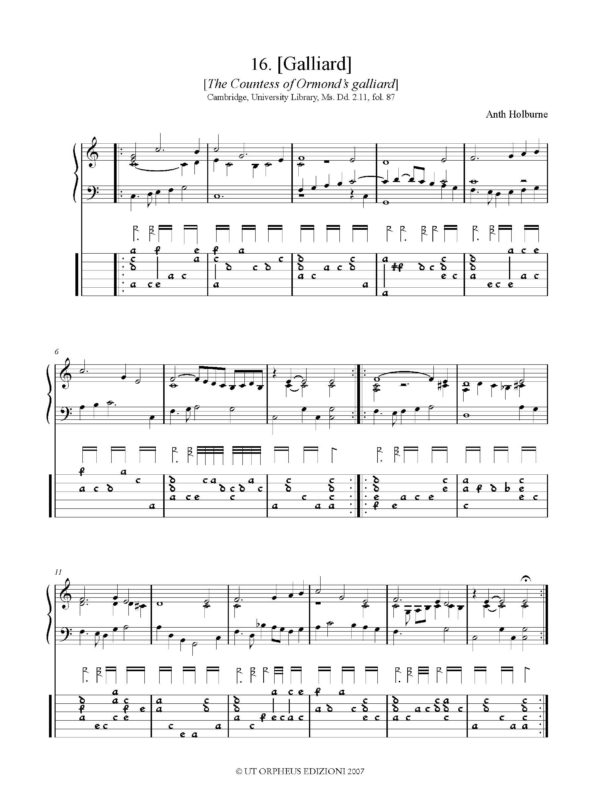 Anthony Holborne  Fantasie e Danze per Liuto - Vol. II: Nn. 16-30 – Bild 2