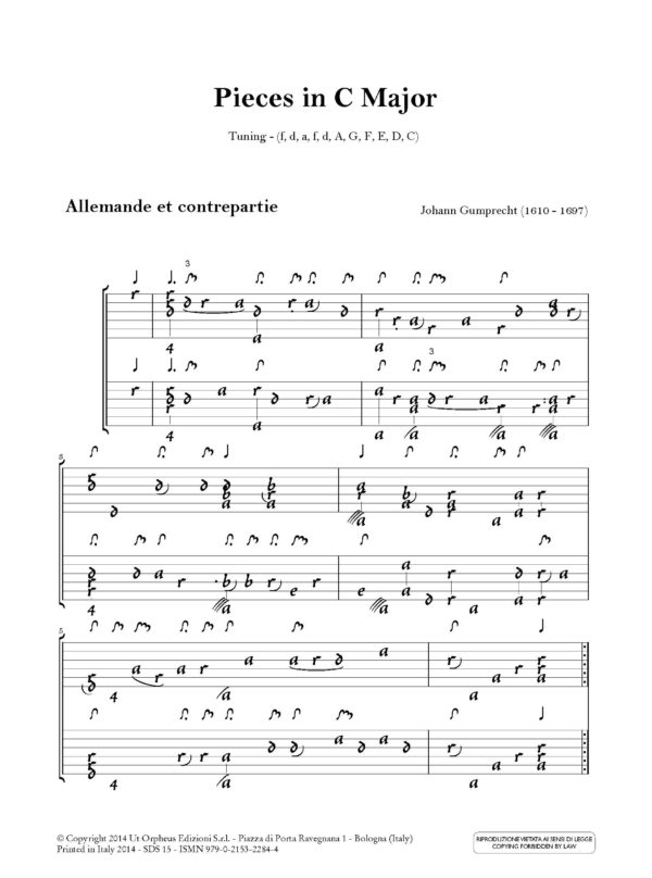 Antologia di pezzi francesi del sec. XVII per 2 Liuti Barocchi - Vol. 2 – Bild 5