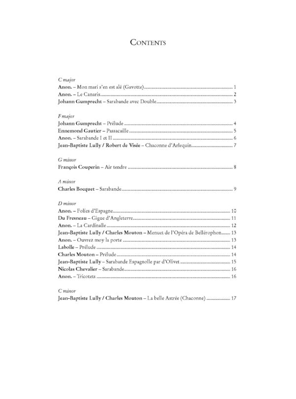 Antologia di pezzi francesi del sec. XVII per Liuto Barocco - Vol. 1 – Bild 3