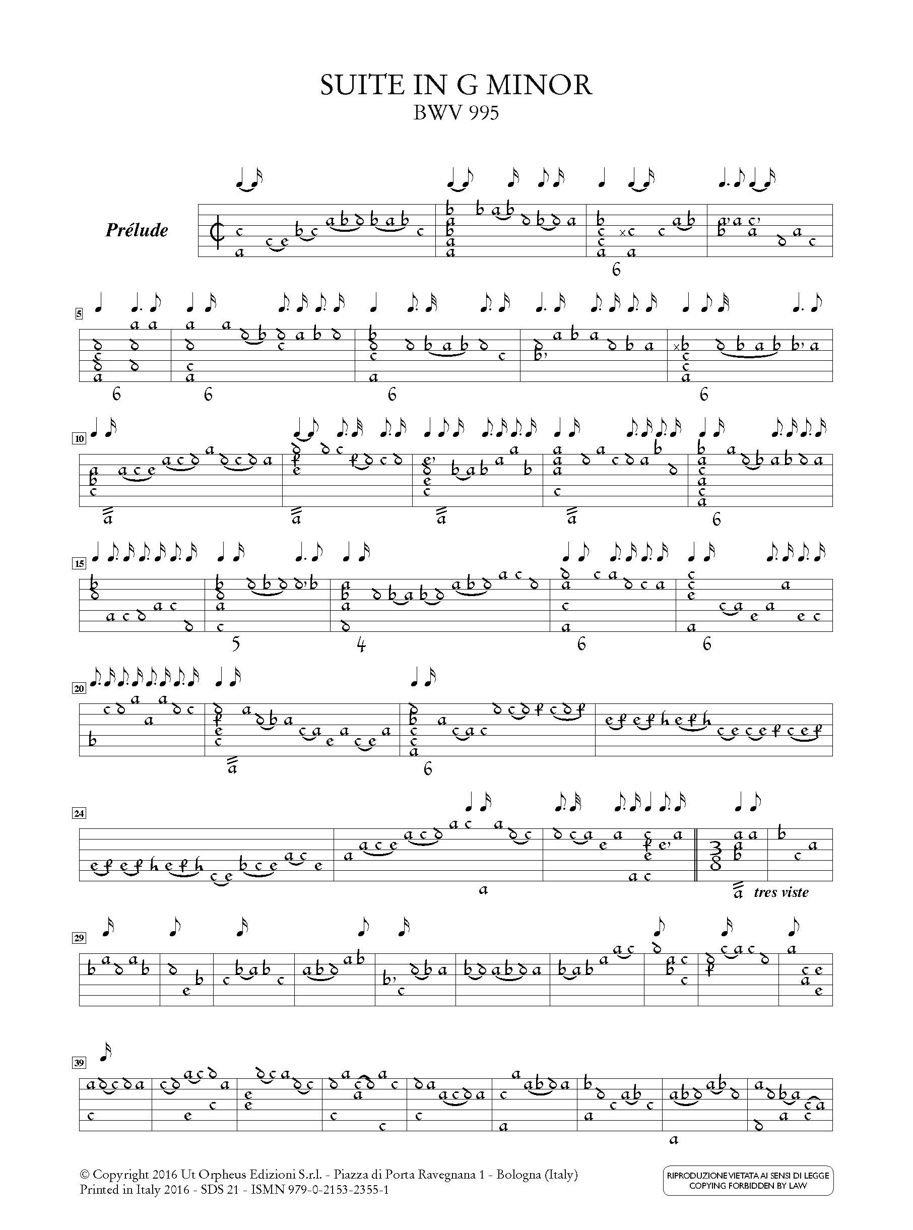 Johann Sebastian Bach - Opere complete per Liuto (BWV 995-1000, 1006a) trascritte per Arciliuto – Bild 2
