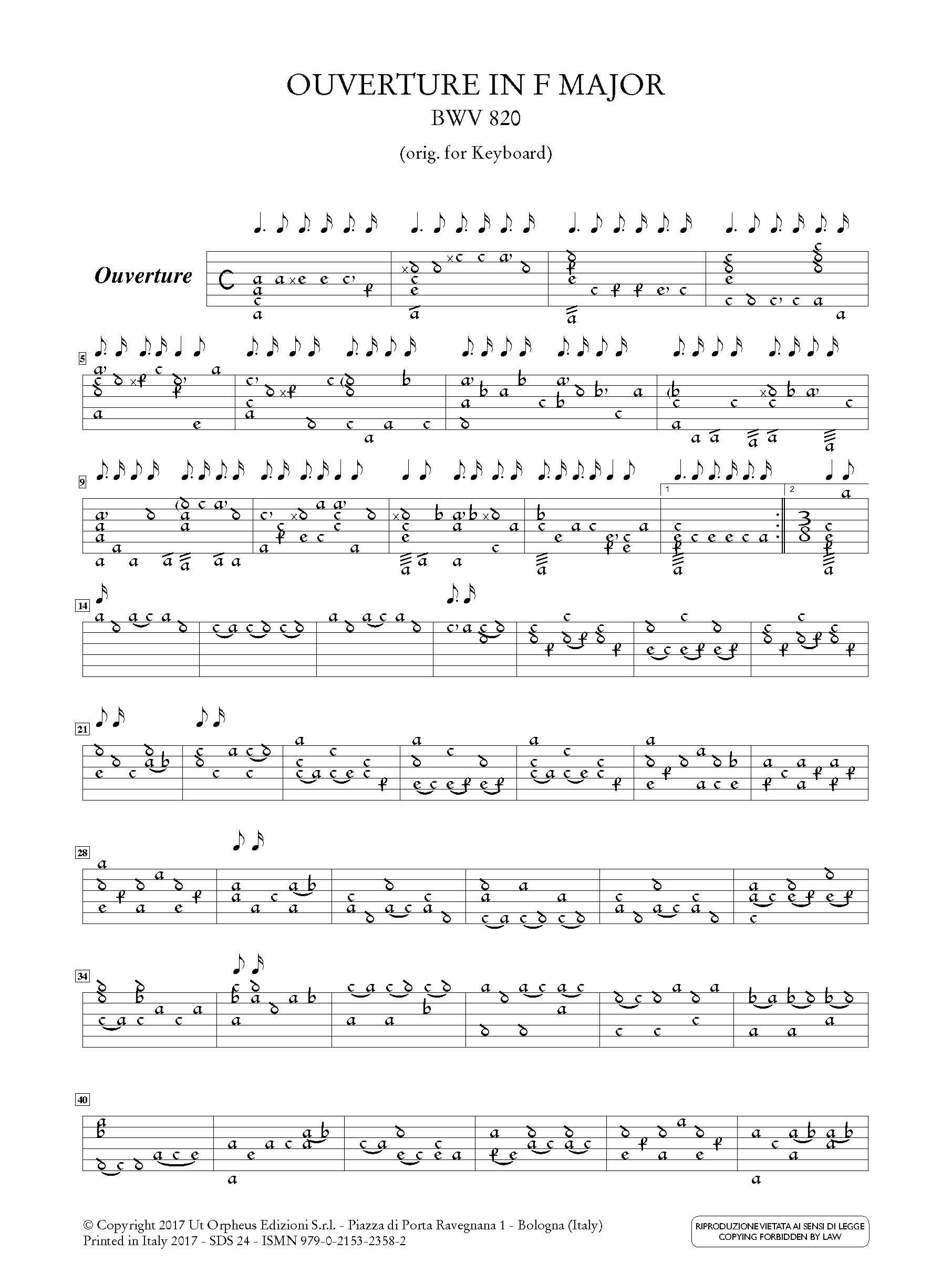 Johann Sebastian Bach - Opere scelte trascritte per Liuto: lo stile francese (BWV 820-821-822-823-832-992) per Arciliuto – Bild 3
