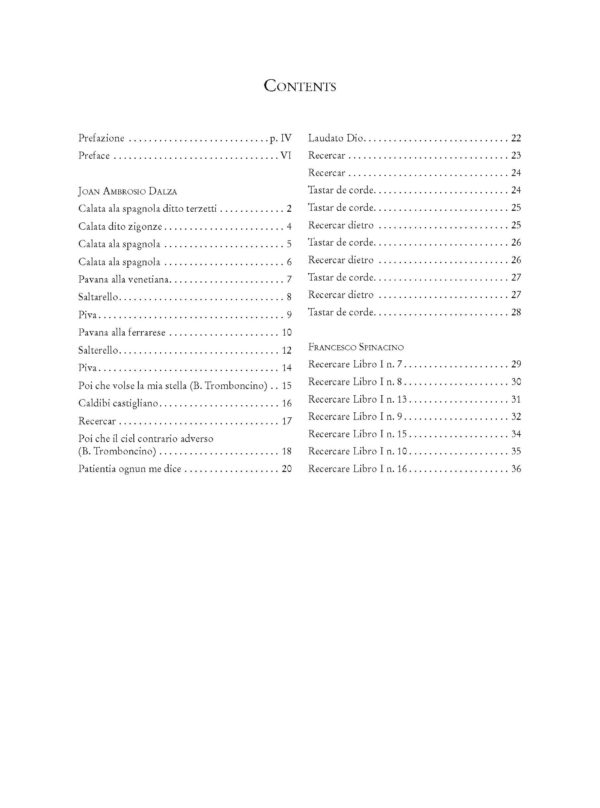 Francesco Spinacino - Joan Ambrosio Dalza,  Antologia dalle Intavolature di Ottaviano Petrucci per Liuto – Bild 2