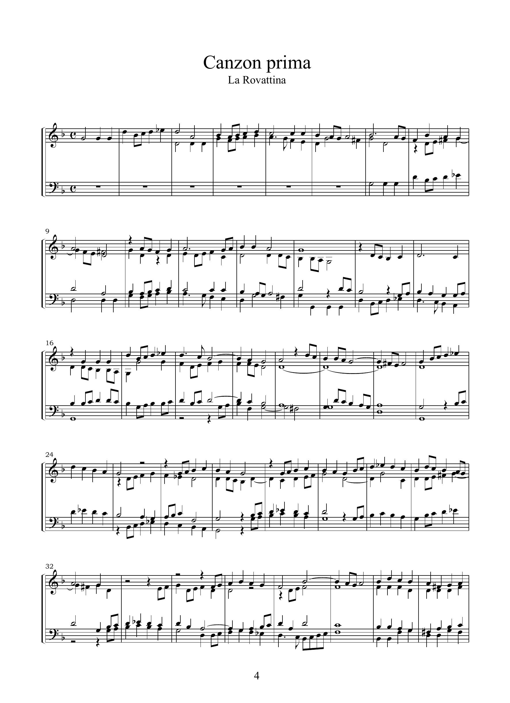 A. Banchieri - Canzoni alla francese per sonare a quattro voci (libro secondo)(Venezia, 1596) – Bild 2