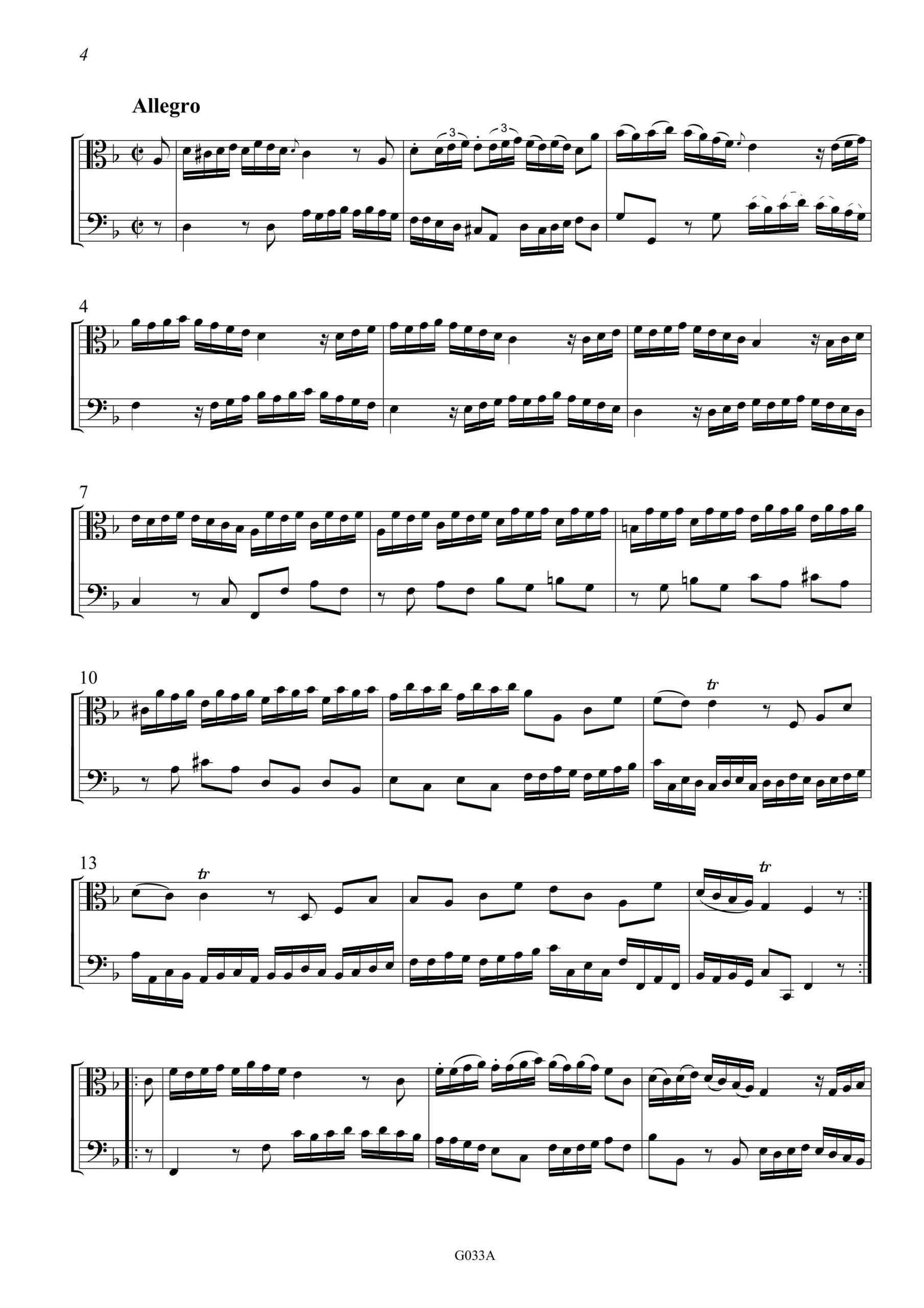 Anonym (Berlin 18. Jh.) Königliche
Gambenduos - 23 Sonaten von französischen und italienischen Komponisten des 18.
Jahrhunderts in Transkriptionen der Zeit (Sammlung M6208 der Königlichen
Hausbibliothek Berlin), für 2 Bassgamben – Bild 11