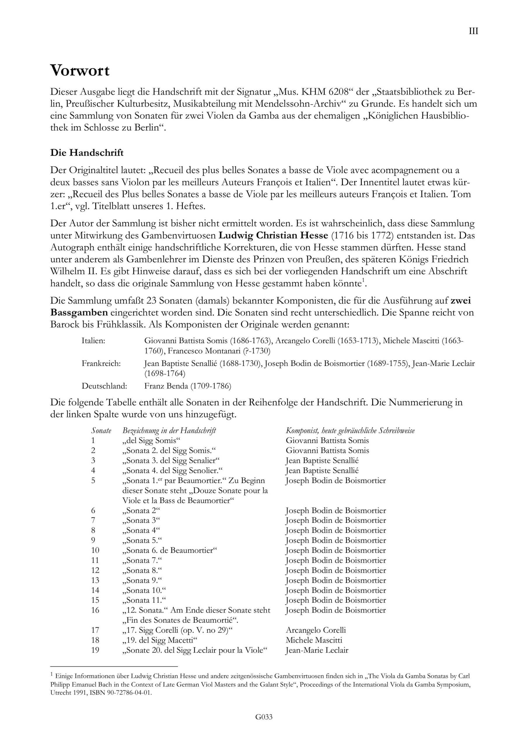 Anonym (Berlin 18. Jh.) Königliche
Gambenduos - 23 Sonaten von französischen und italienischen Komponisten des 18.
Jahrhunderts in Transkriptionen der Zeit (Sammlung M6208 der Königlichen
Hausbibliothek Berlin), für 2 Bassgamben – Bild 12