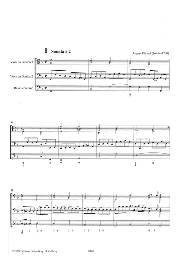 Kühnel, August (1645-~1700) - Sonate ô Partite: Sonaten I-III - Partitur & Stimmen – Bild 2