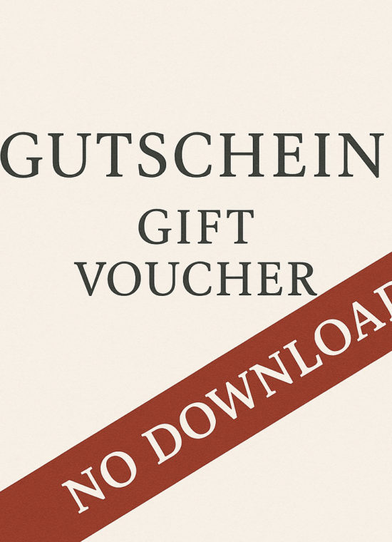 Gift - Voucher without gift card / Geschenkgutschein ohne Geschenkkarte