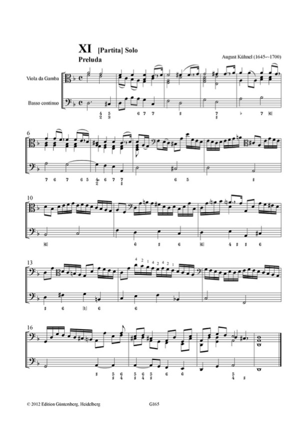 Kühnel, August (1645–~1700) - Partita XI – XIV - Partitur & Stimmen (inkl. Aussetzung) – Bild 3