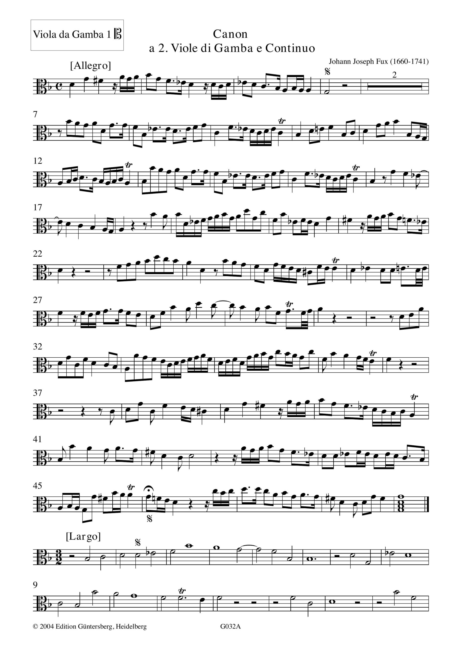 Johann Joseph Fux (1660-1741) Kanon
für 2 Violen da Gamba und B.c. - Besprechungen / Reviews - Image 4