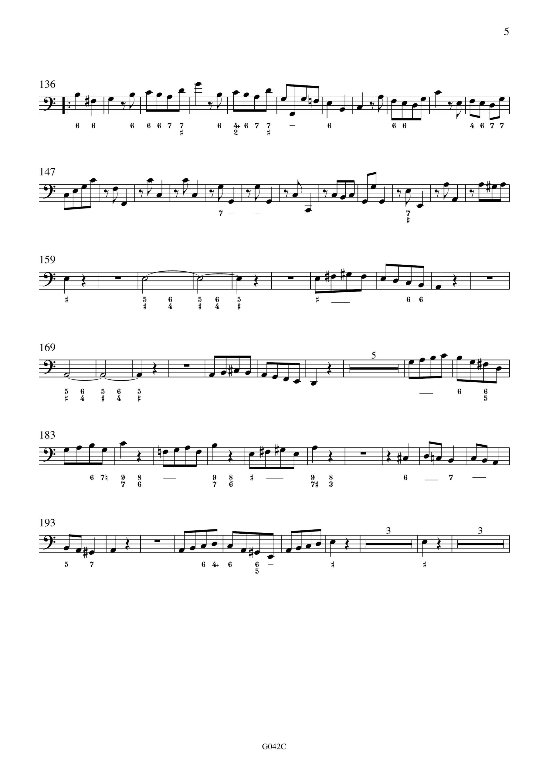 Johann Gottlieb Graun (1701/2-1771) Trio C-Dur - für Viola da Gamba, obligates Cembalo und Basso continuo – Bild 11