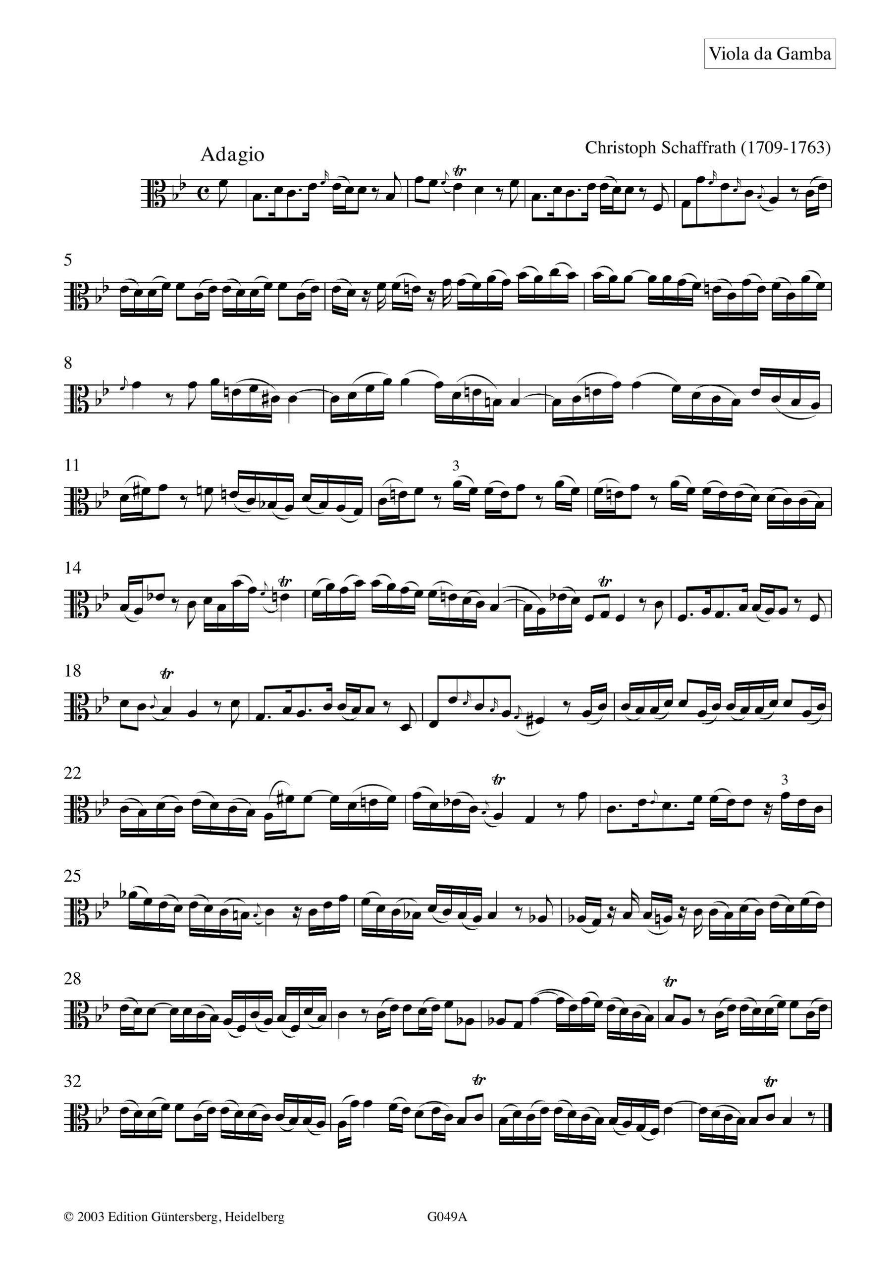 Christoph Schaffrath (1709-1763) Solo
B-Dur für Viola da Gamba und B.c. - Besprechungen / Reviews – Bild 5