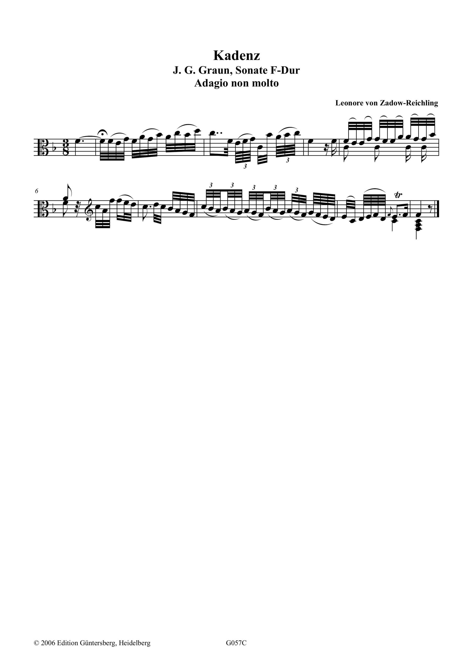 Johann Gottlieb Graun (17-1/2-1771) Sonate F-Dur für Viola da Gamba oder Viola und obligates Cembalo - Besprechungen / Reviews – Bild 6