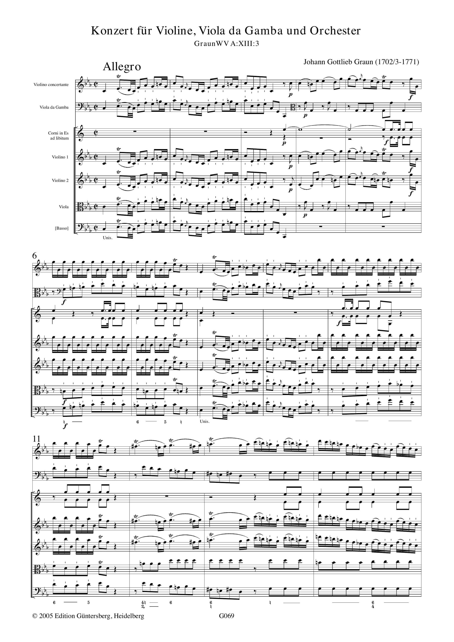 Johann Gottlieb Graun (1701/02-1771) Konzert für Violine, Viola da Gamba und Orchester - Besprechungen / Reviews – Bild 4