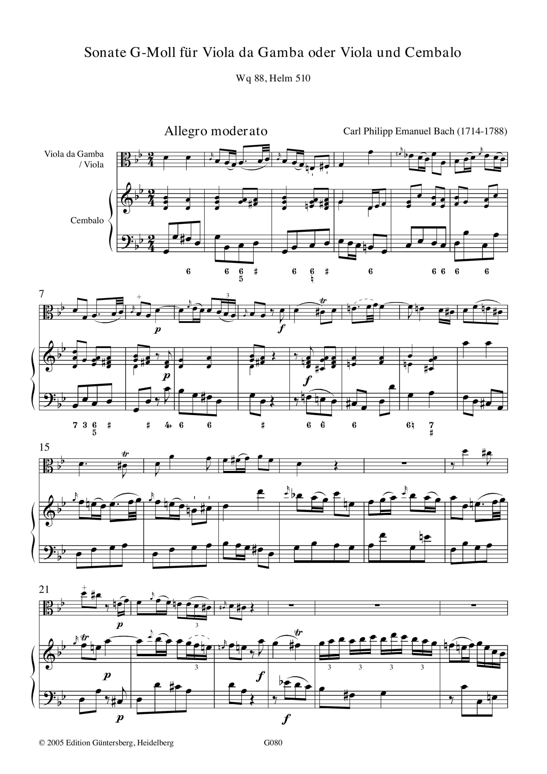 Carl Philipp Emanuel Bach (1714-1788) Sonate G-Moll - Besprechungen / Reviews - Image 5