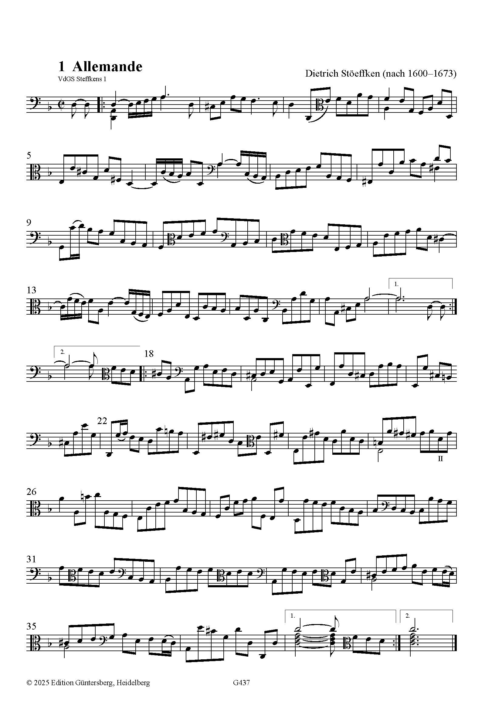 Dietrich Stöeffken (nach 1600–1673) - Airs & Divisions / Suiten und Divisions on a Ground für Viola da Gamba – Bild 4