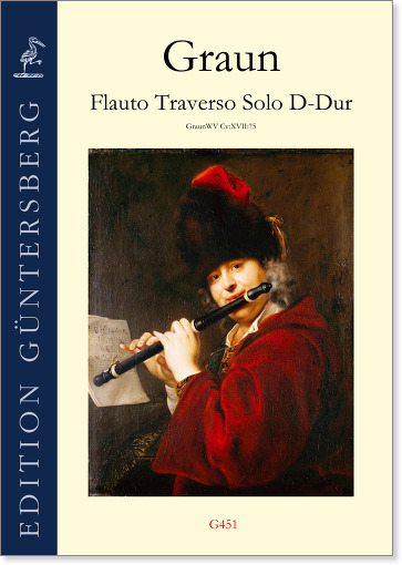 Johann Gottlieb Graun oder Carl Heinrich Graun (1701/02–1771 bzw. 1703/04–1759) - Solo für Traversflöte und Basso continuo in D-Dur