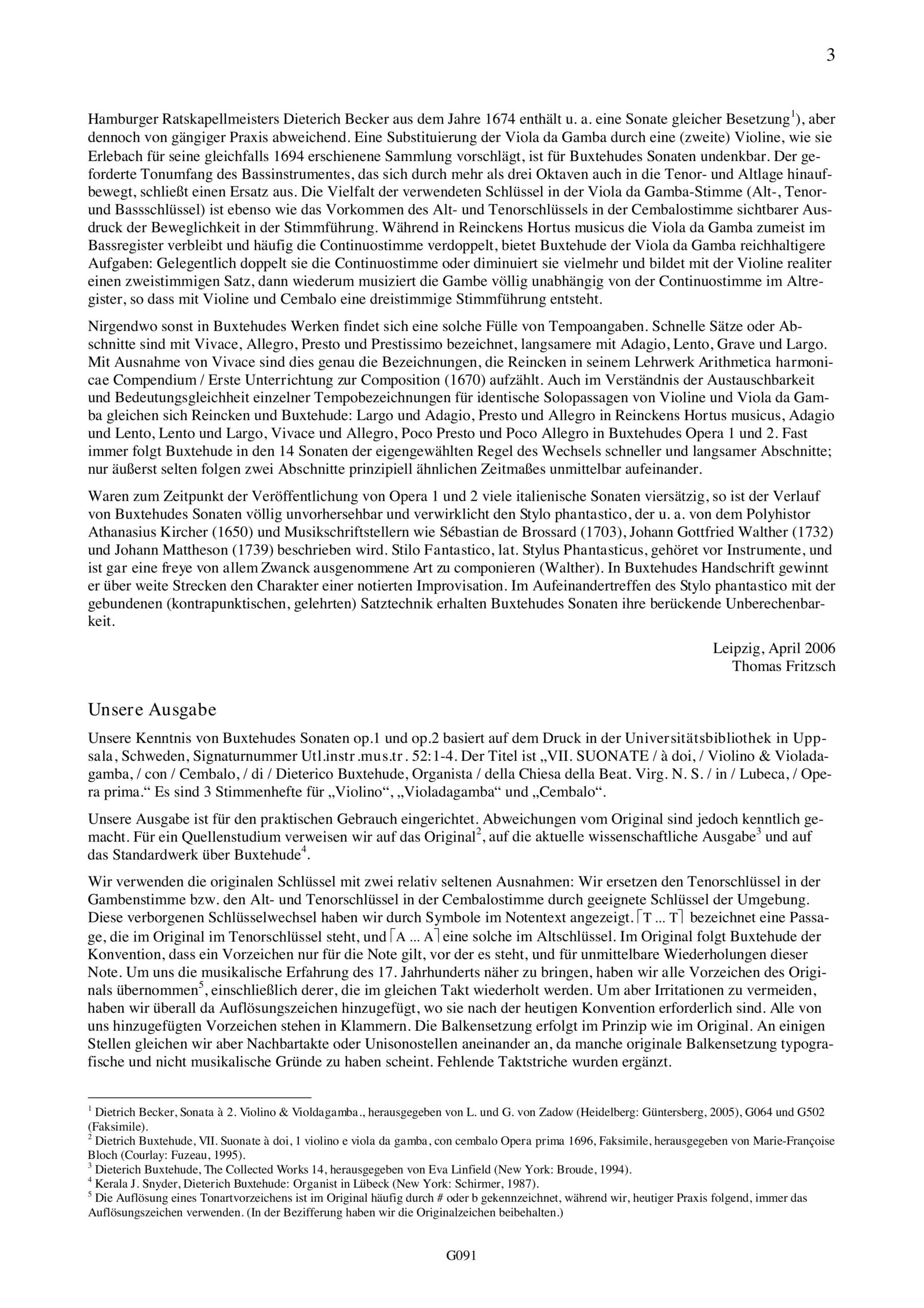 Dieterich Buxtehude (~1637-1707) VII.
Suonate à doi, Violino & Violadagamba, con Cembalo, Opera prima.
Hamburg ~1694 - für Violine, Viola da Gamba und Cembalo – Bild 6
