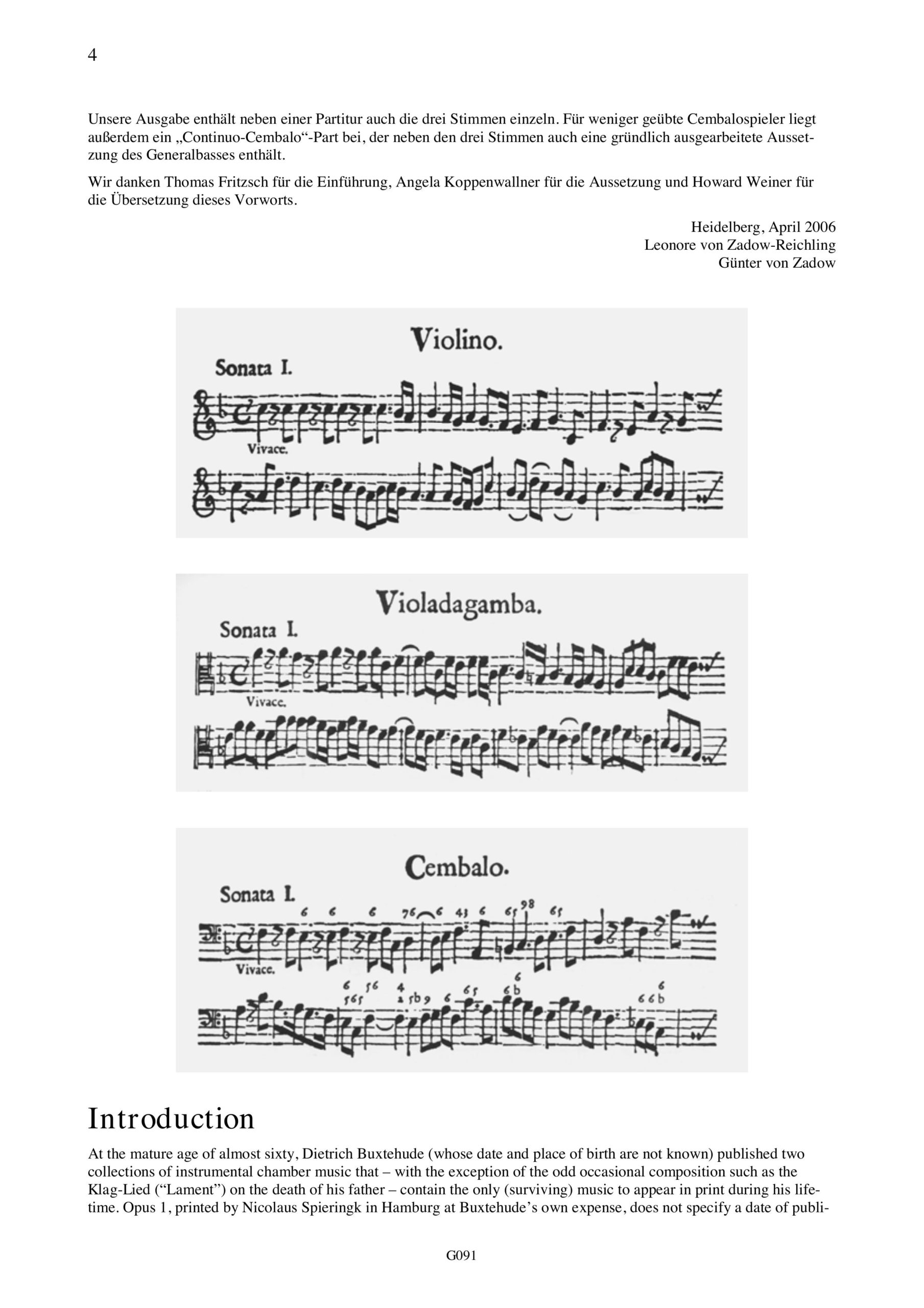 Dieterich Buxtehude (~1637-1707) VII.
Suonate à doi, Violino & Violadagamba, con Cembalo, Opera prima.
Hamburg ~1694 - für Violine, Viola da Gamba und Cembalo – Bild 7