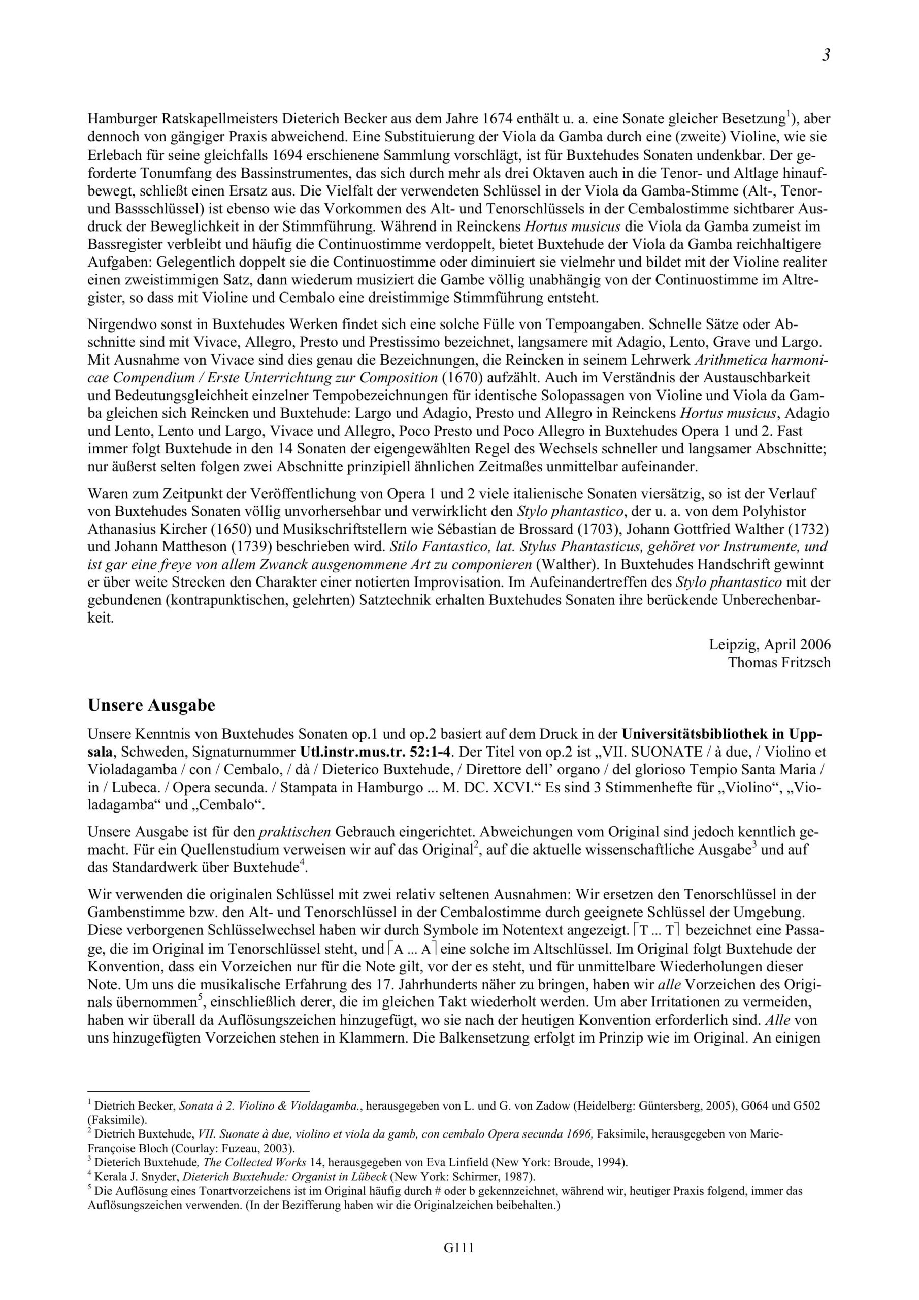 Dieterich Buxtehude (~1637-1707) VII.
Suonate à due, Violino et Violadagamba con Cembalo, Opera secunda.
Hamburg 1696 - für Violine, Viola da Gamba und Cembalo – Bild 7