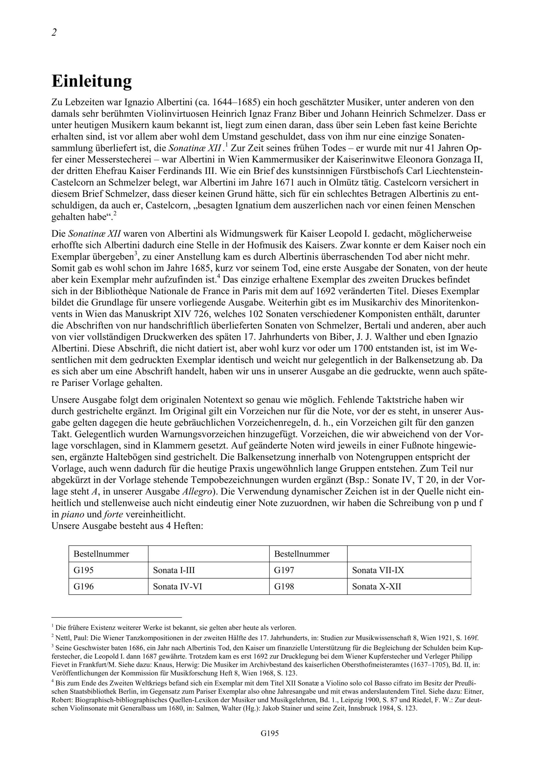 Ignazio Albertini (~1644-1685) XII Sonatinae - 12 Sonaten für Violine und Basso continuo, Frankfurt 1692 – Bild 9