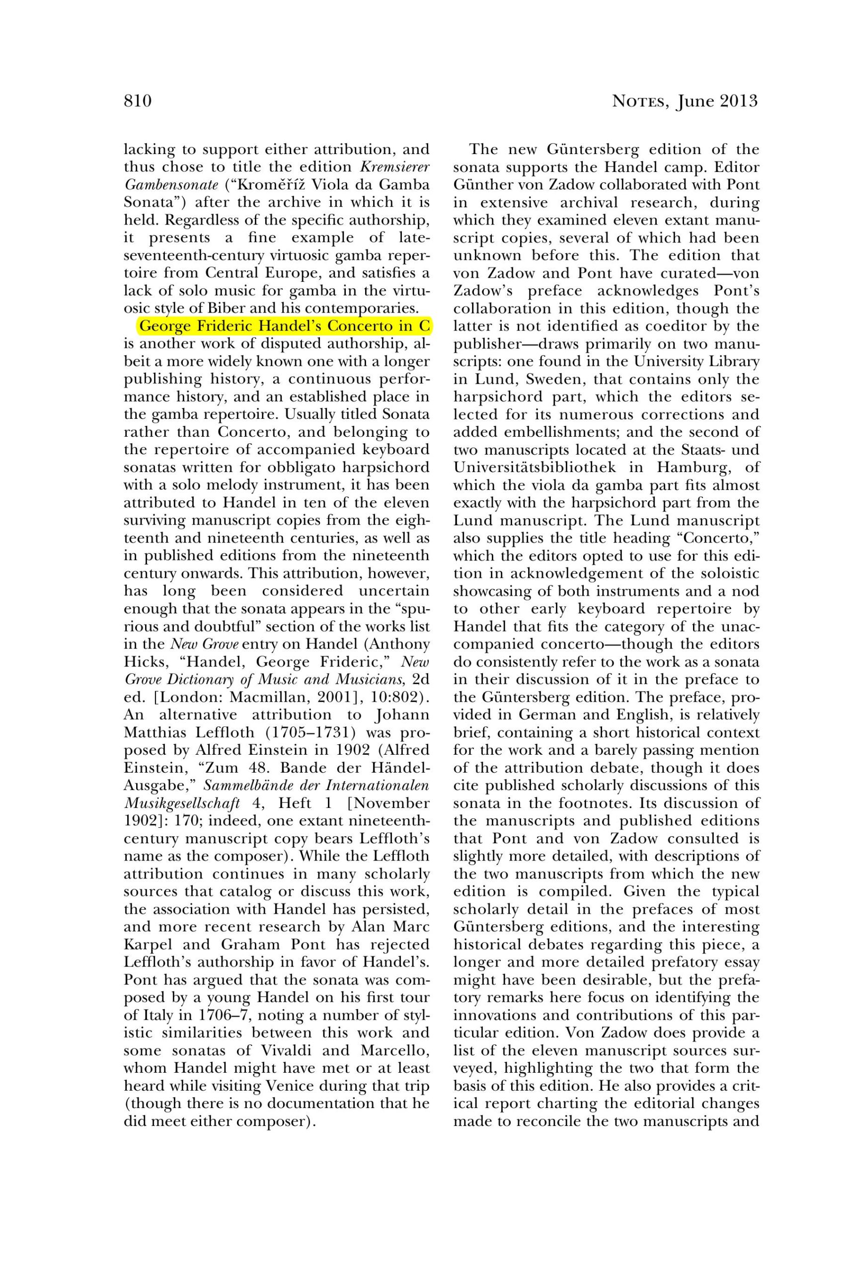 Johann Christian Bach (1735-1782) Vier Sonaten für Cembalo / Pianoforte und Viola da Gamba - Besprechungen / Reviews – Bild 7
