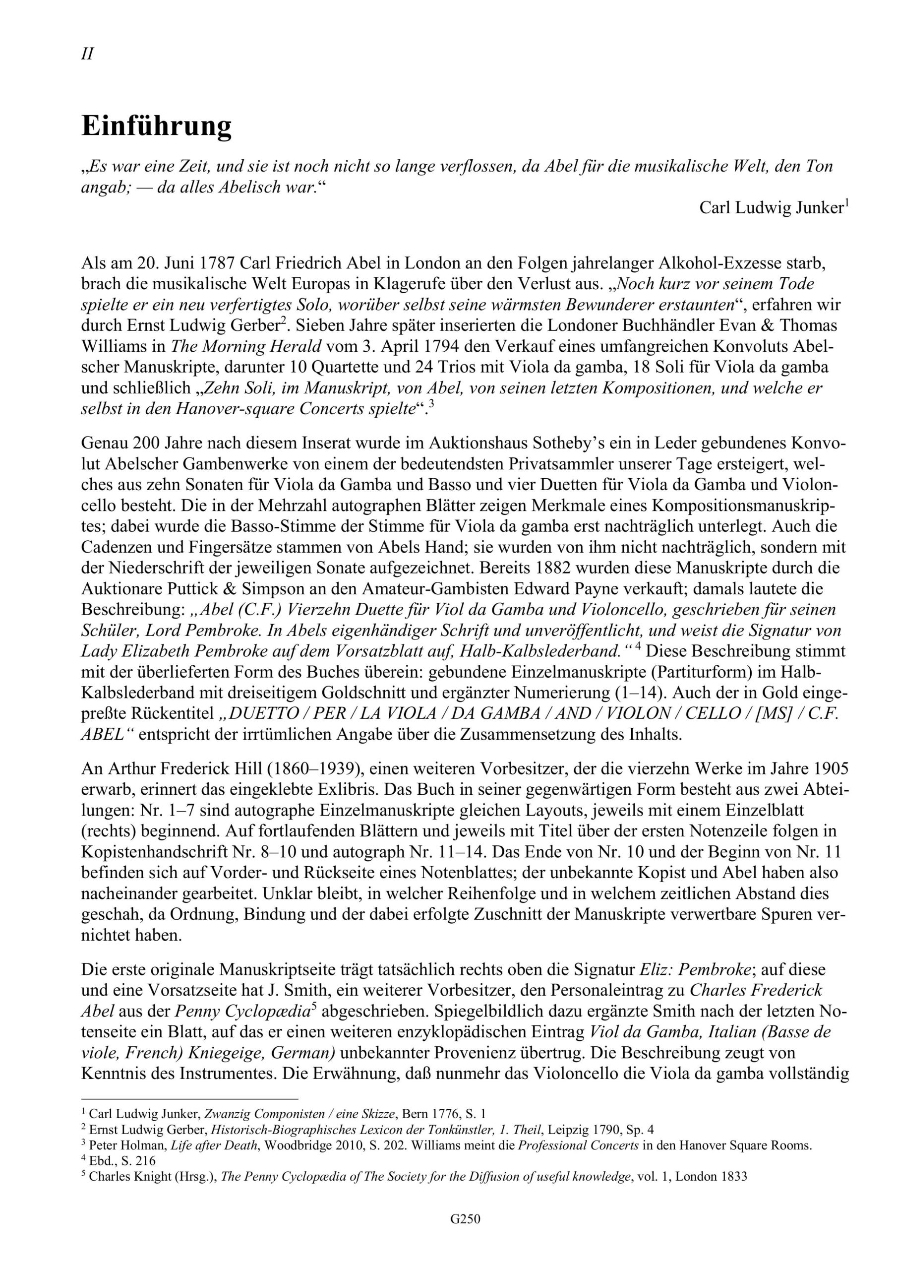 Carl Friedrich Abel (1723-1787) Zweite Pembroke-Sammlung - Vier Duette für Viola da Gamba und Violoncello, zehn Sonaten für Viola da Gamba und Basso continuo – Bild 11