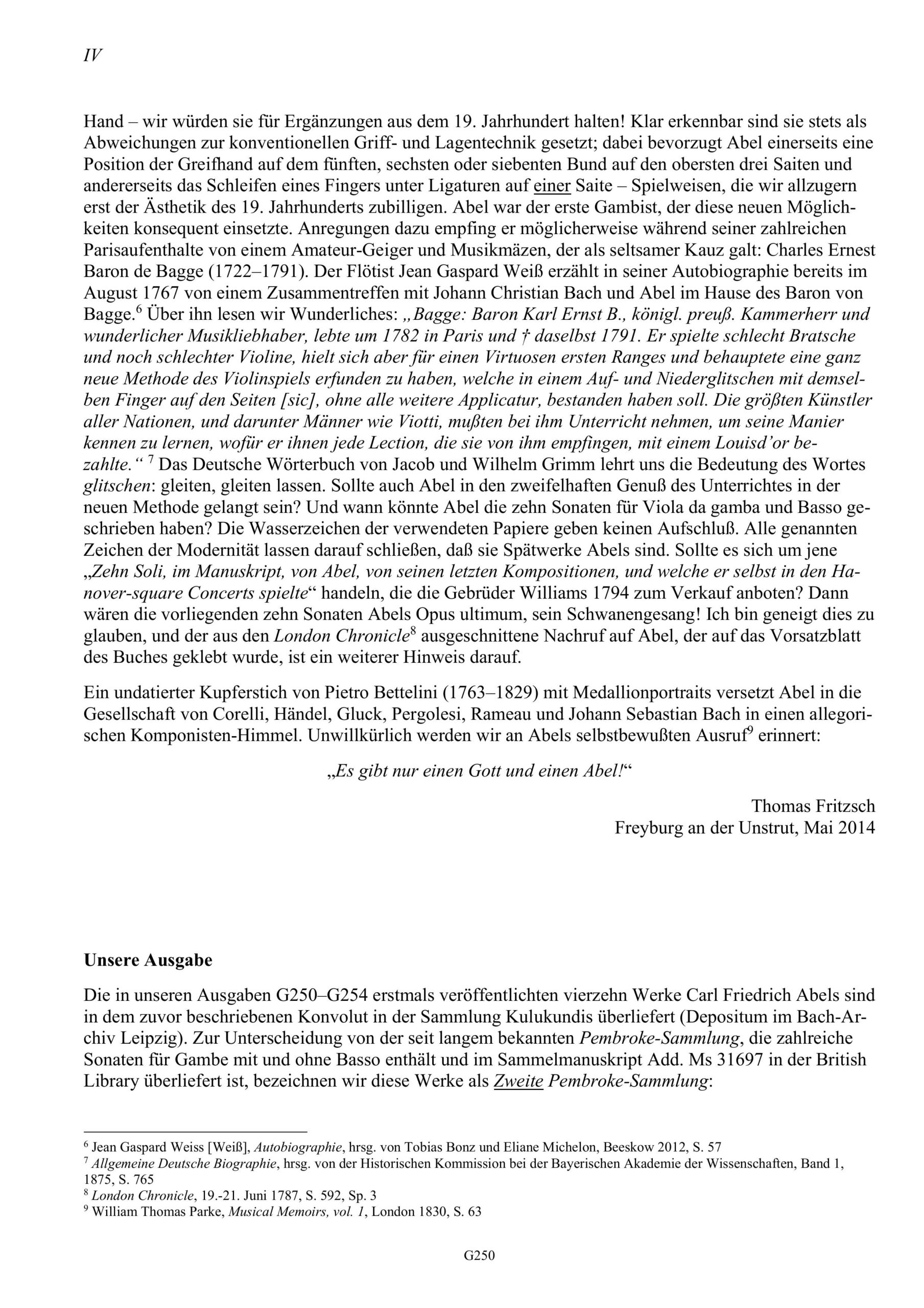 Carl Friedrich Abel (1723-1787) Zweite Pembroke-Sammlung - Vier Duette für Viola da Gamba und Violoncello, zehn Sonaten für Viola da Gamba und Basso continuo – Bild 13