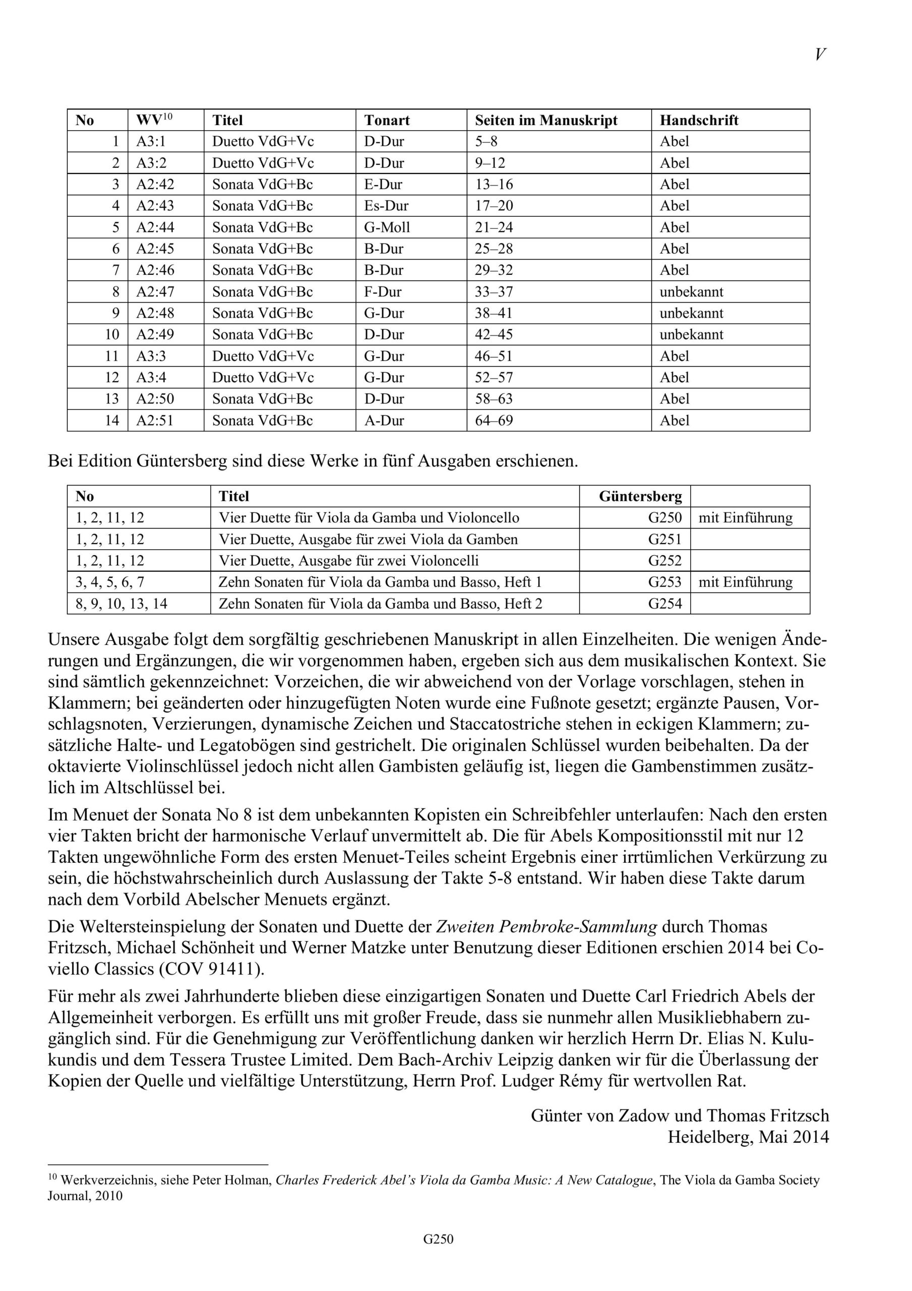 Carl Friedrich Abel (1723-1787) Zweite Pembroke-Sammlung - Vier Duette für Viola da Gamba und Violoncello, zehn Sonaten für Viola da Gamba und Basso continuo – Bild 14
