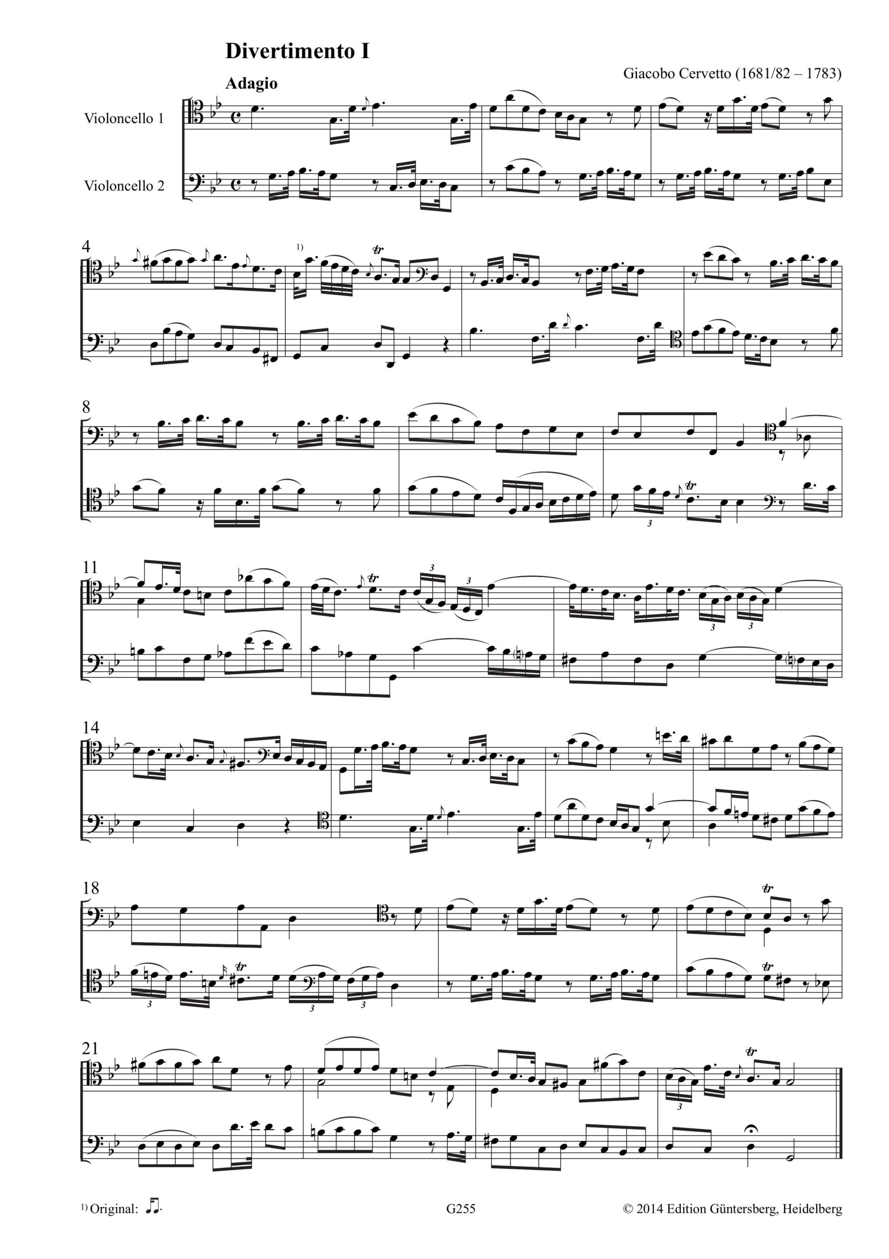 Giacobo Cervetto (1682-1783) Six
Lessons or Divertiments for two Violoncellos - Besprechungen / Reviews – Bild 7