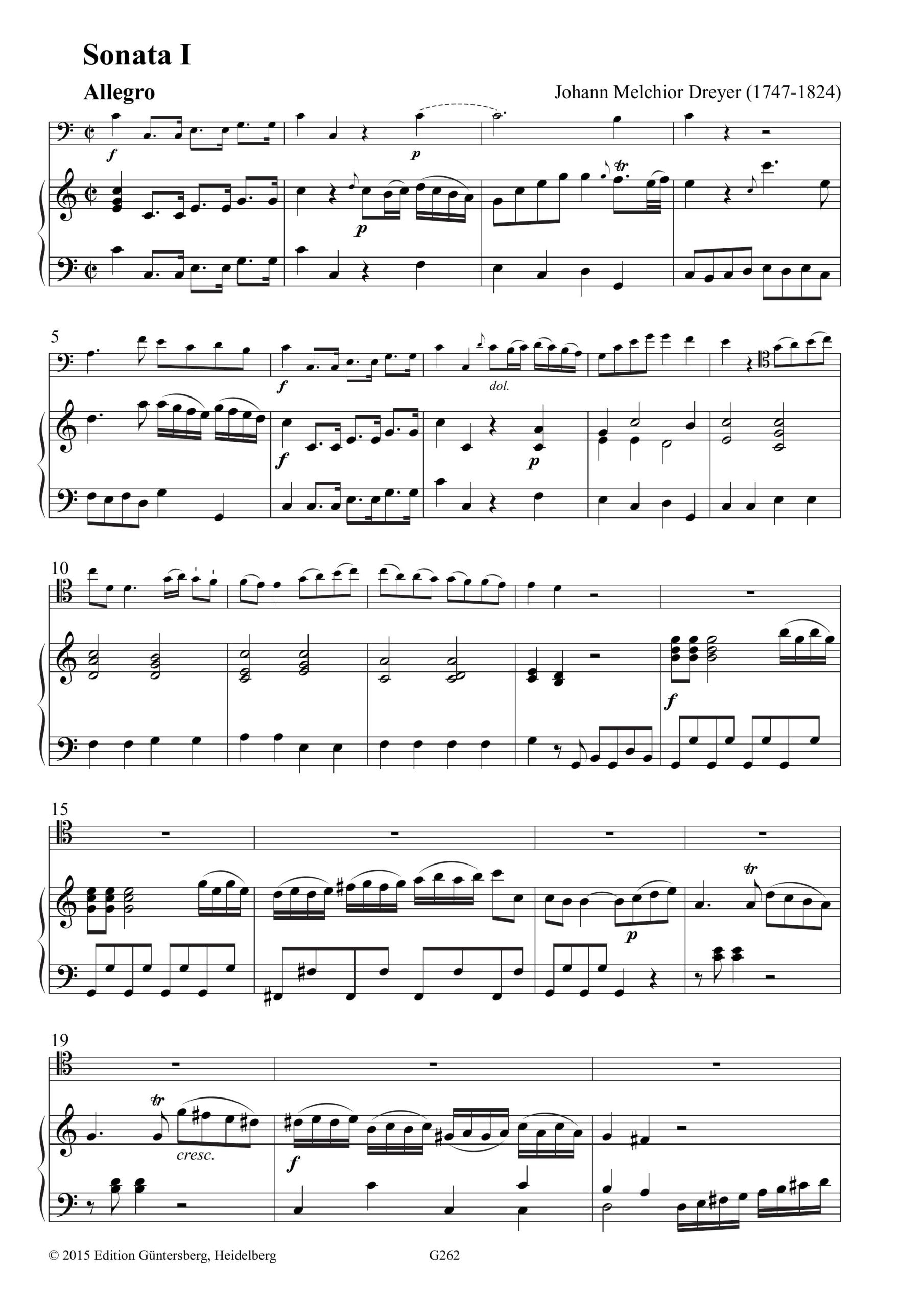 Johann Melchior Dreyer (1747-1824) Six Sonates Concertants pour le Clavecin ou le Forte Piano et
Violoncelle - Ellwangen um 1786 - Image 2