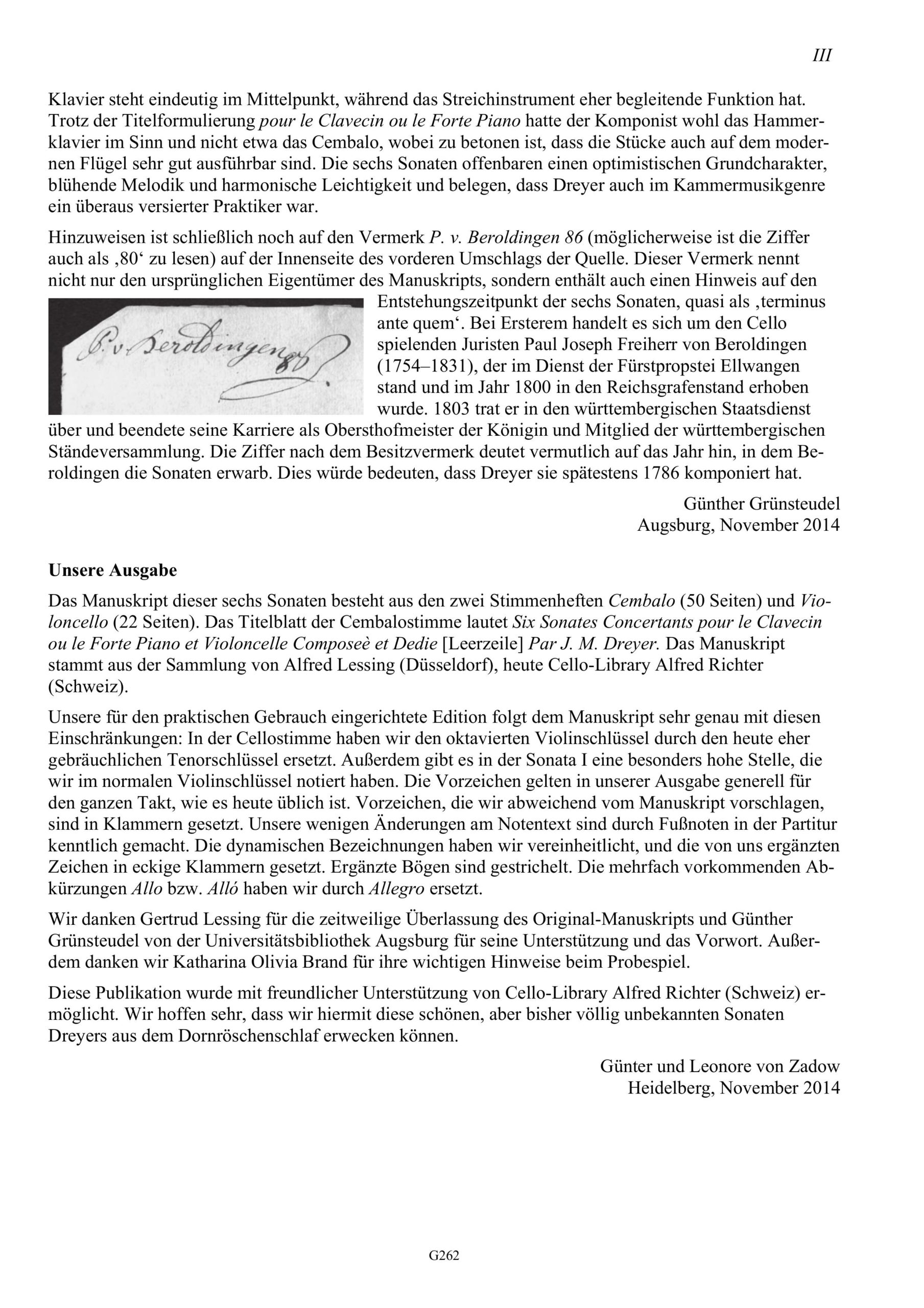 Johann Melchior Dreyer (1747-1824) Six Sonates Concertants pour le Clavecin ou le Forte Piano et
Violoncelle - Ellwangen um 1786 - Image 5