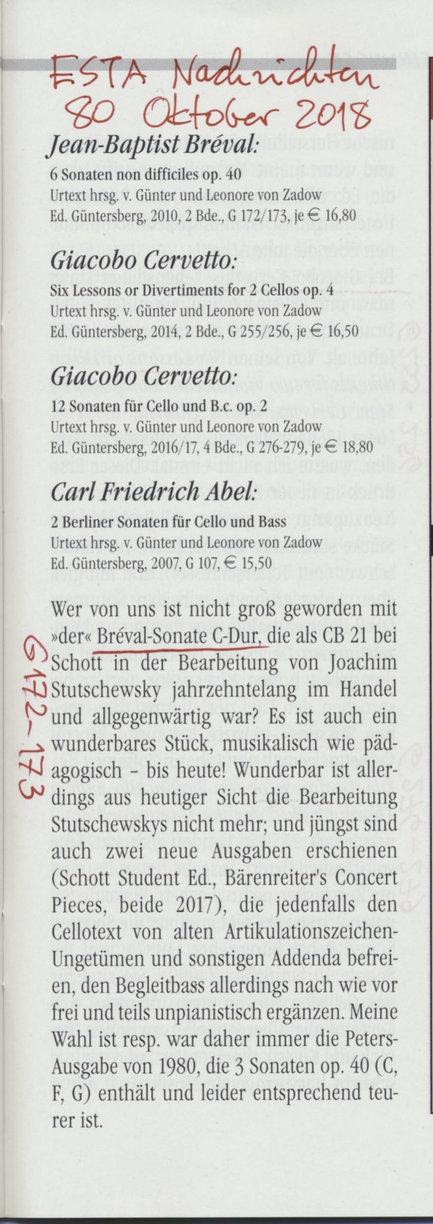 Giacobo Cervetto (1681/1682-1783) Twelve Solos for a Violoncello with a Thorough Bass for the Harpsicord - London ca. 1750 – Bild 2
