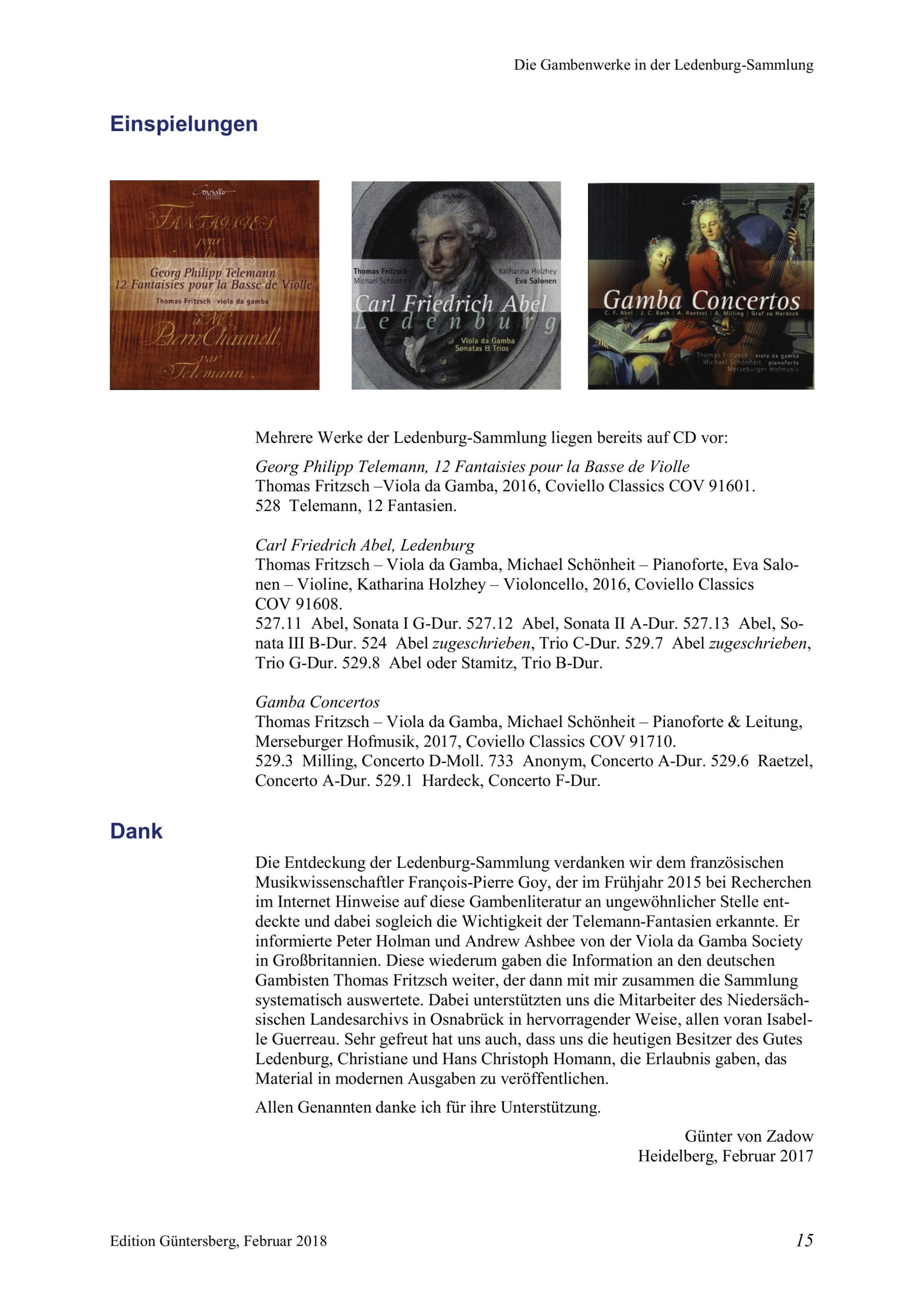 Carl Friedrich Abel (1723-1787) zugeschrieben Zwei Trios für Violino, Viola da Gamba und Violoncello/Basso - Besprechungen / Reviews – Bild 20