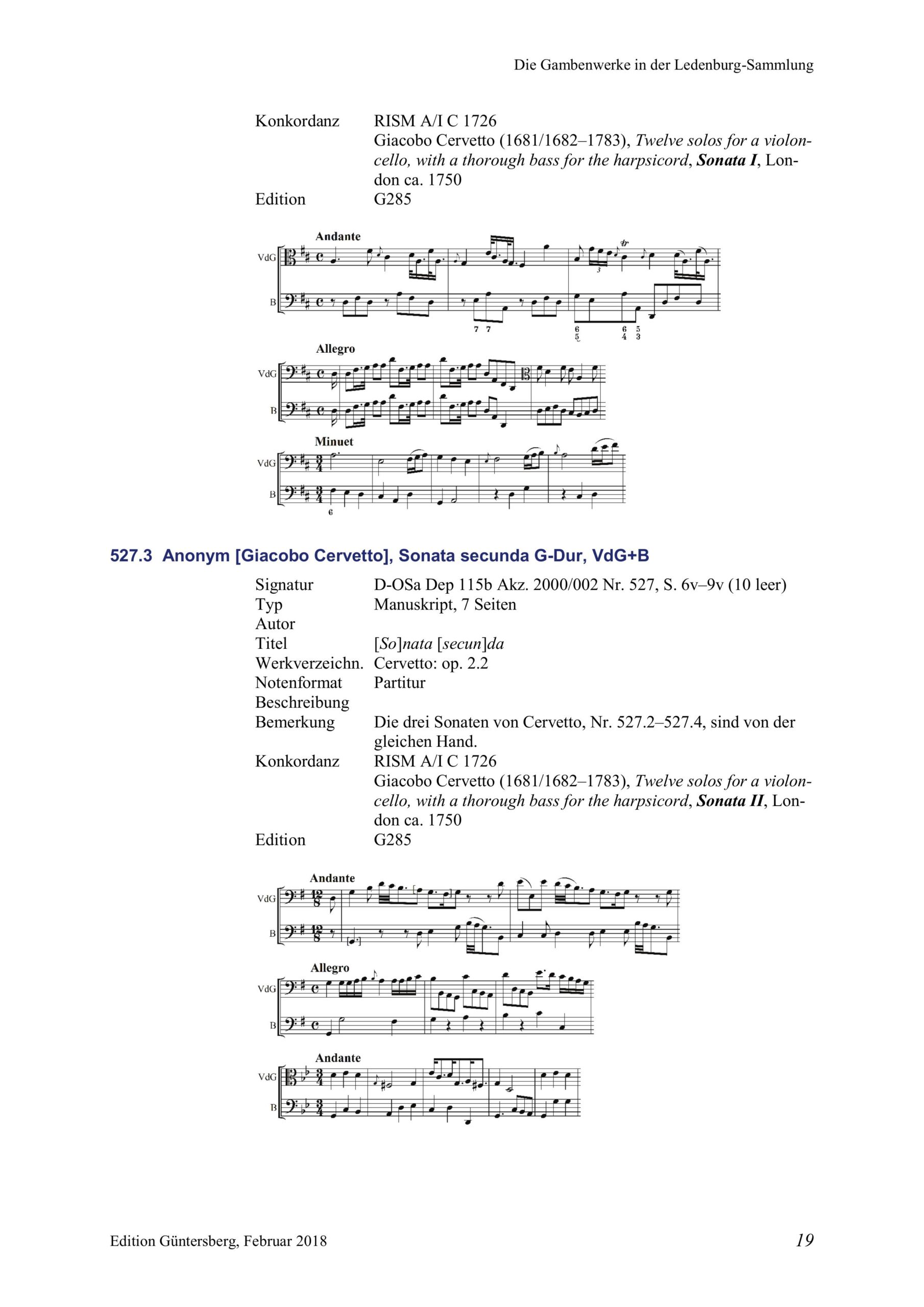 Carl Friedrich Abel (1723-1787) zugeschrieben Zwei Trios für Violino, Viola da Gamba und Violoncello/Basso - Besprechungen / Reviews – Bild 24