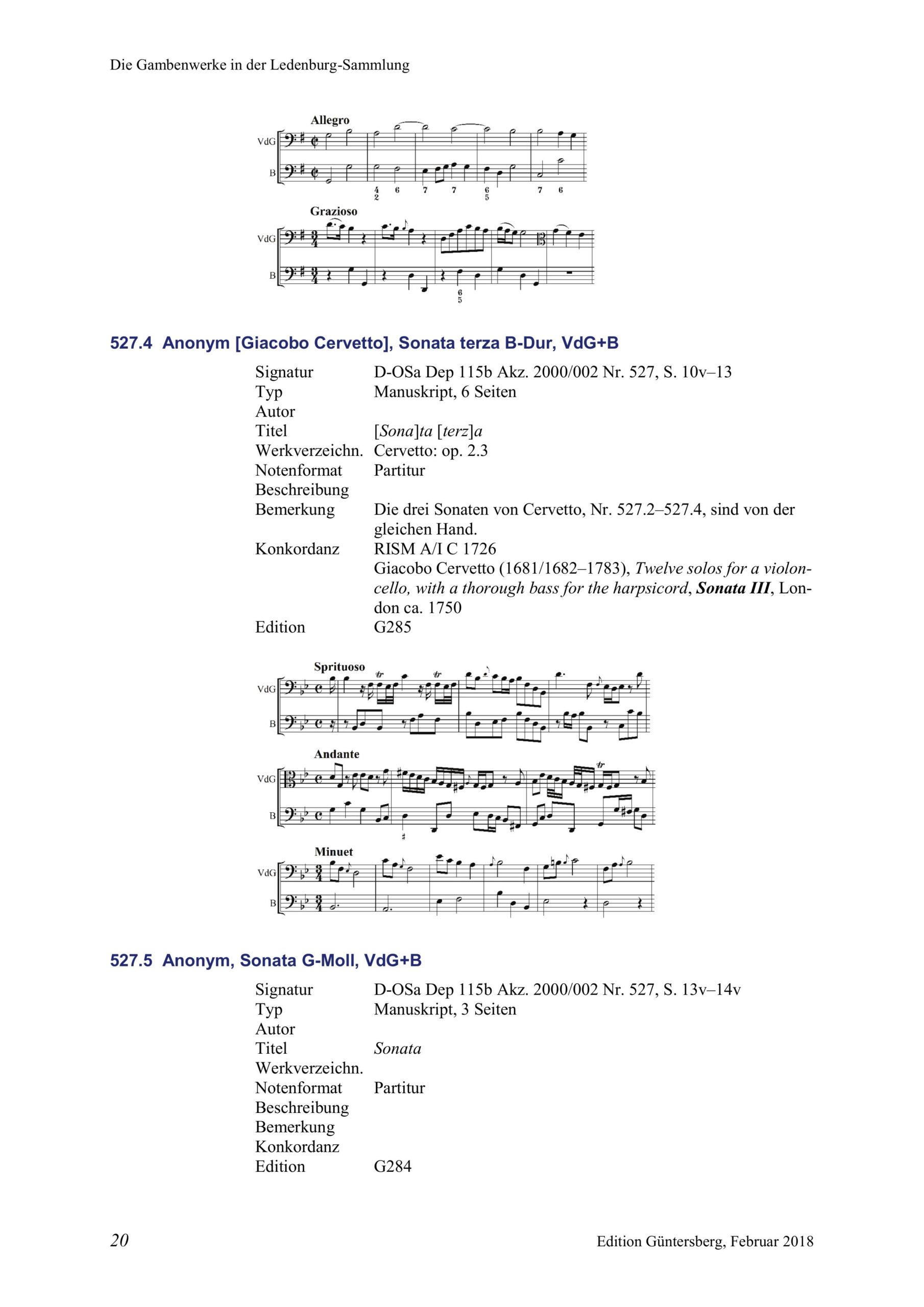 Carl Friedrich Abel (1723-1787) zugeschrieben Zwei Trios für Violino, Viola da Gamba und Violoncello/Basso - Besprechungen / Reviews – Bild 25