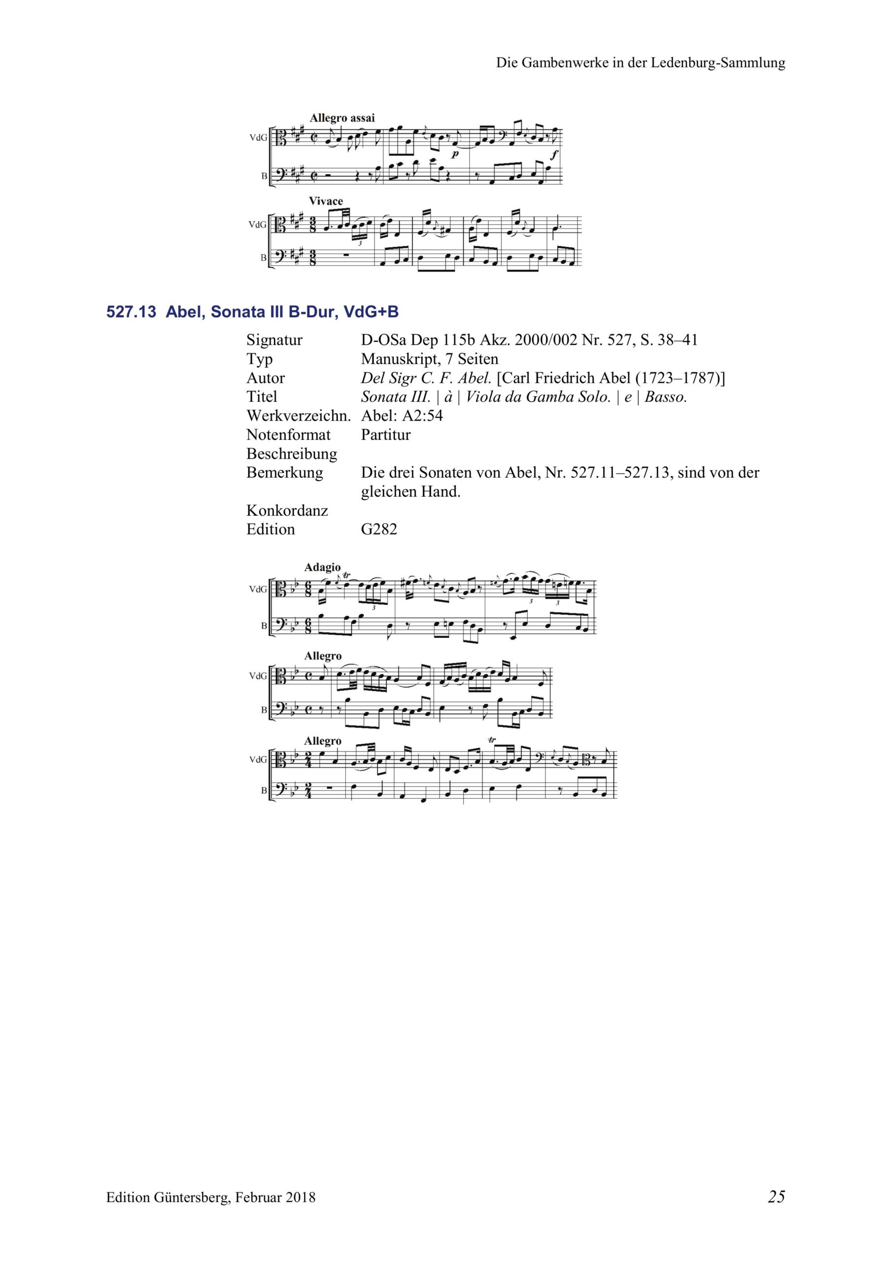 Carl Friedrich Abel (1723-1787) zugeschrieben Zwei Trios für Violino, Viola da Gamba und Violoncello/Basso - Besprechungen / Reviews – Bild 30