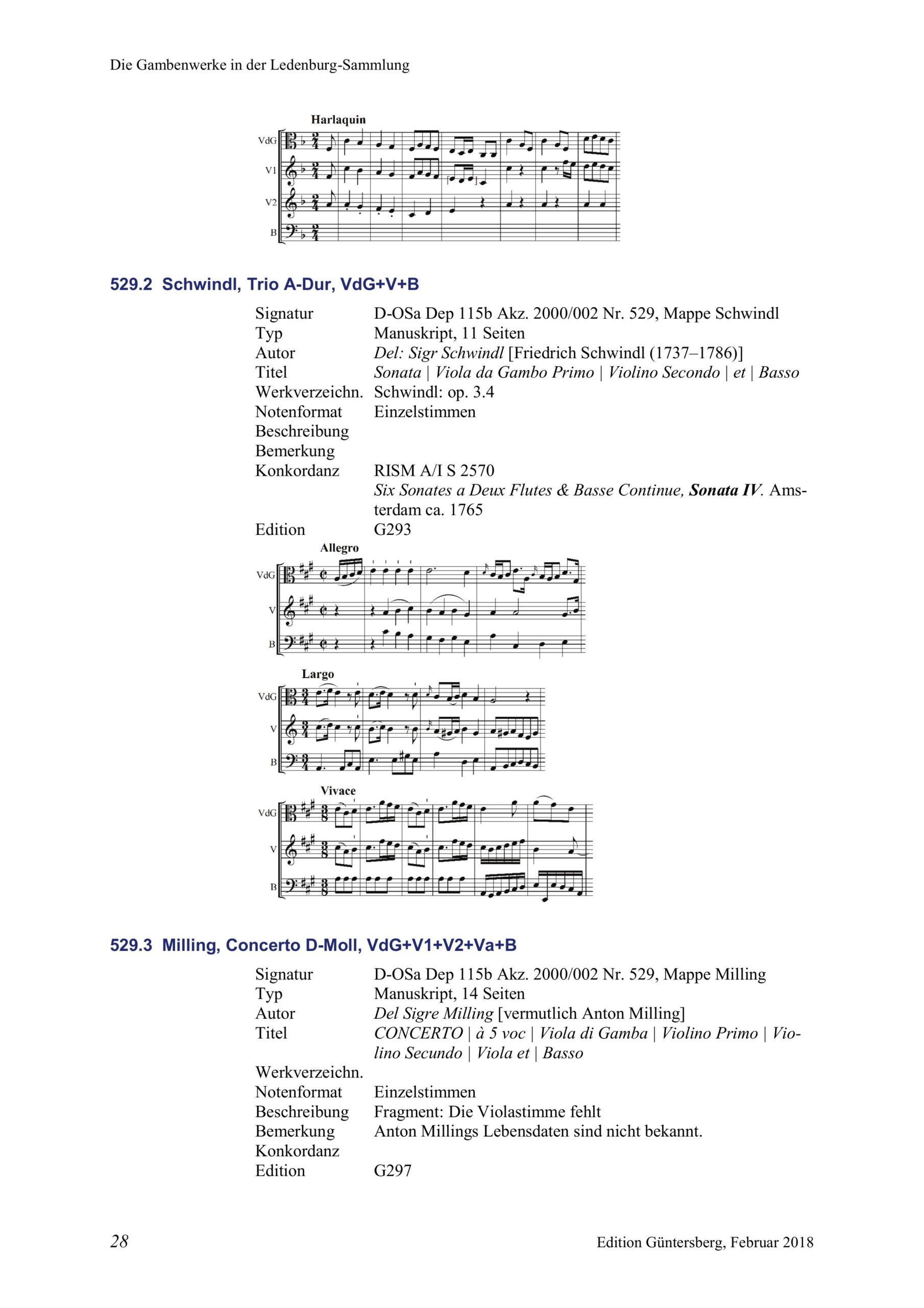 Carl Friedrich Abel (1723-1787) zugeschrieben Zwei Trios für Violino, Viola da Gamba und Violoncello/Basso - Besprechungen / Reviews – Bild 33