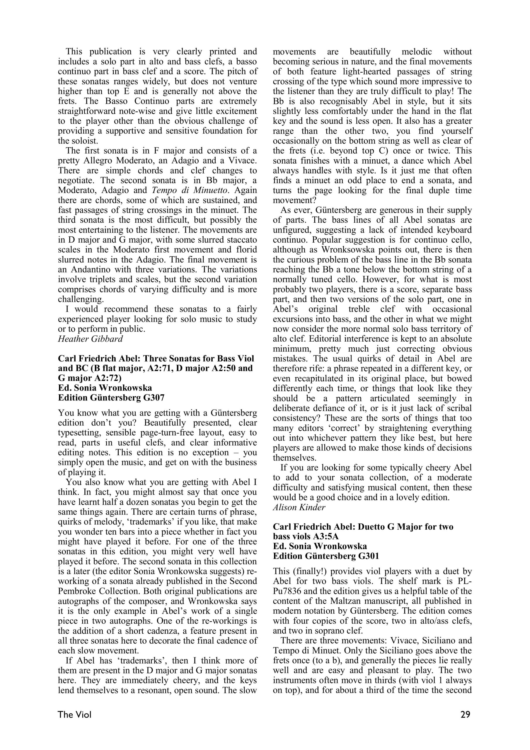 Carl Friedrich Abel (1723-1787) Maltzan-Sammlung - Ein Duett für zwei Violen da Gamba und zweiundzwanzig Sonaten für Viola da Gamba und Basso – Bild 13