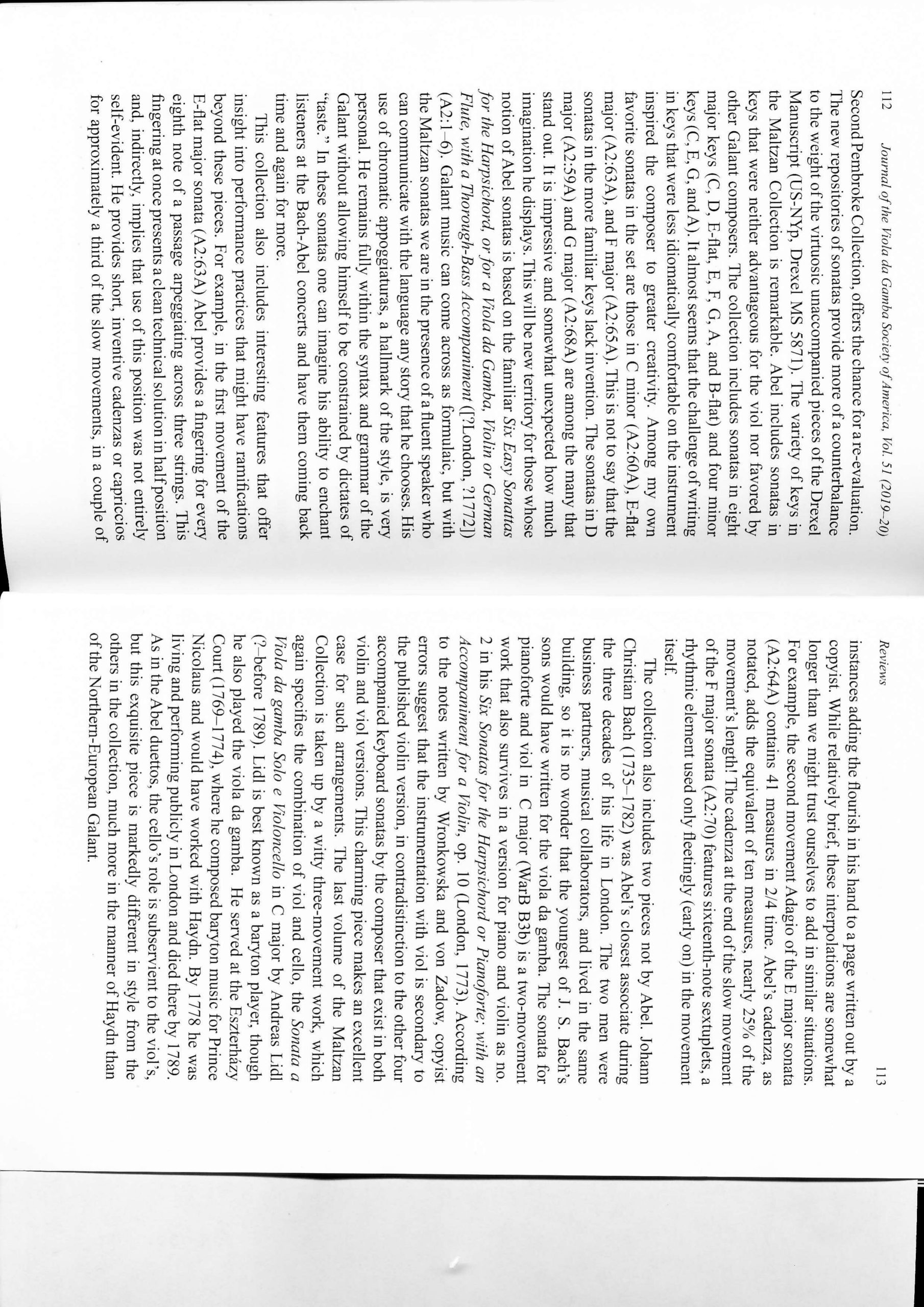 Carl Friedrich Abel (1723-1787) Maltzan-Sammlung - Ein Duett für zwei Violen da Gamba und zweiundzwanzig Sonaten für Viola da Gamba und Basso – Bild 22