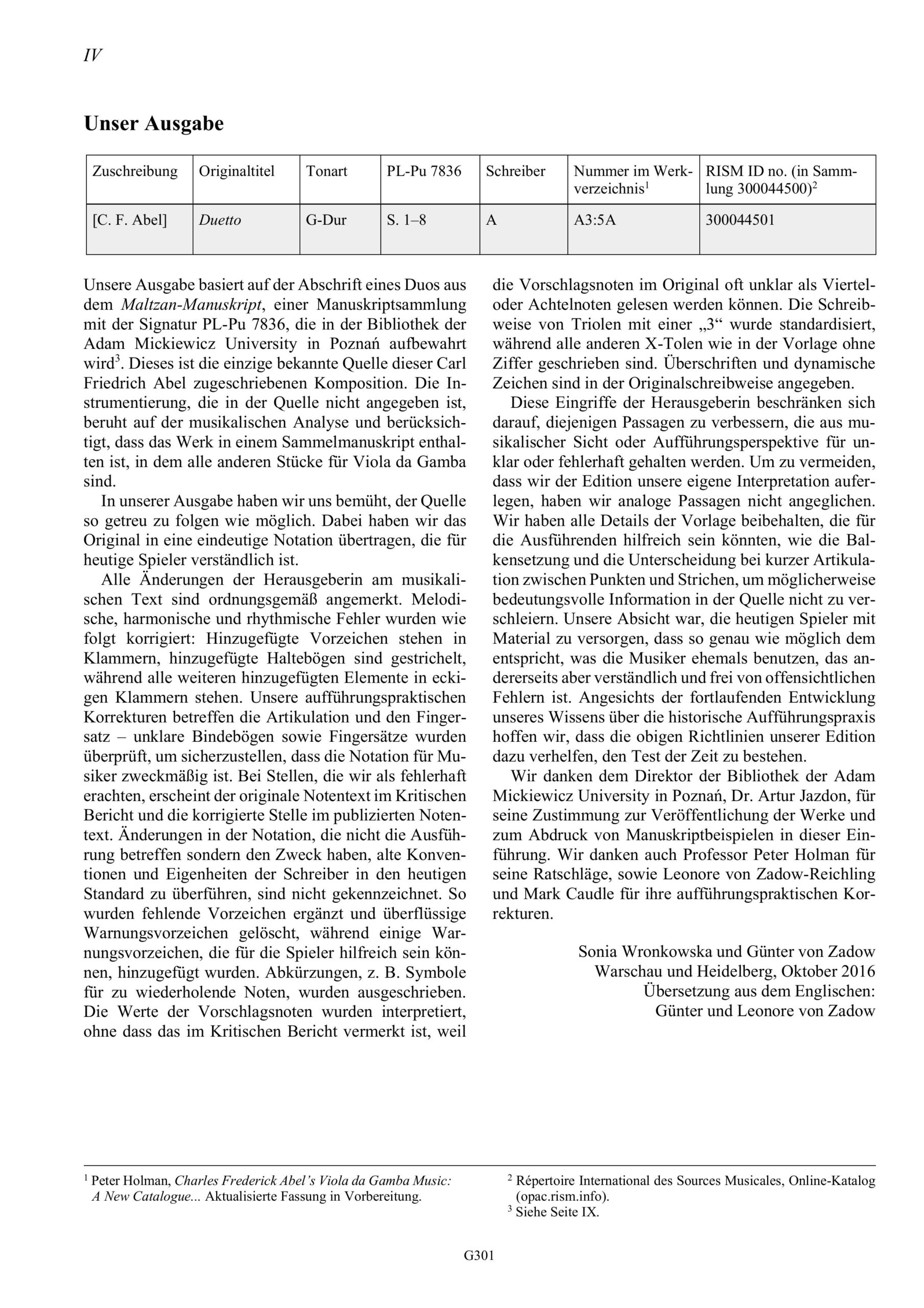 Carl Friedrich Abel (1723-1787) Maltzan-Sammlung - Ein Duett für zwei Violen da Gamba und zweiundzwanzig Sonaten für Viola da Gamba und Basso – Bild 5