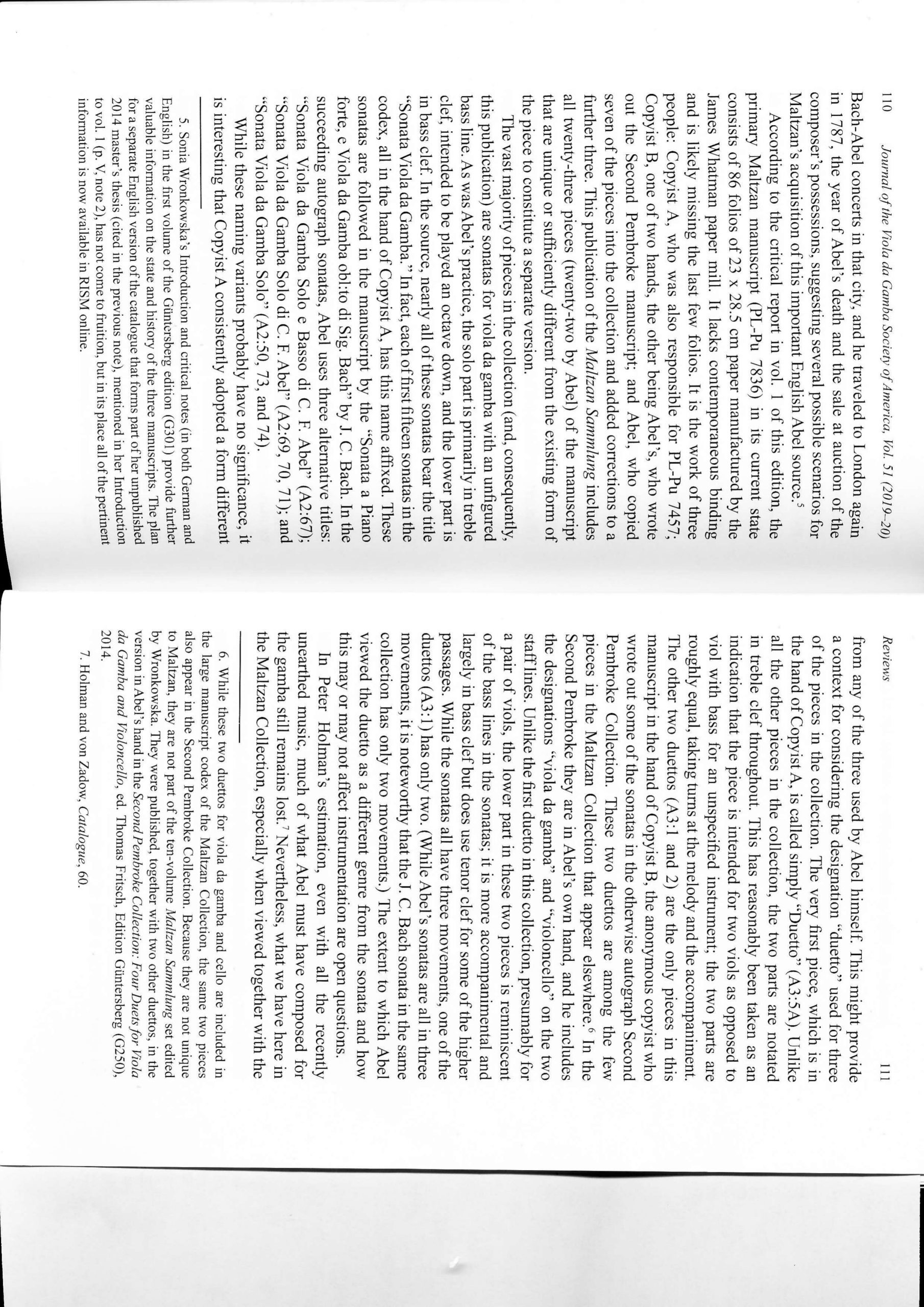 Carl Friedrich Abel (1723-1787) Maltzan-Sammlung - Ein Duett für zwei Violen da Gamba und zweiundzwanzig Sonaten für Viola da Gamba und Basso – Bild 20