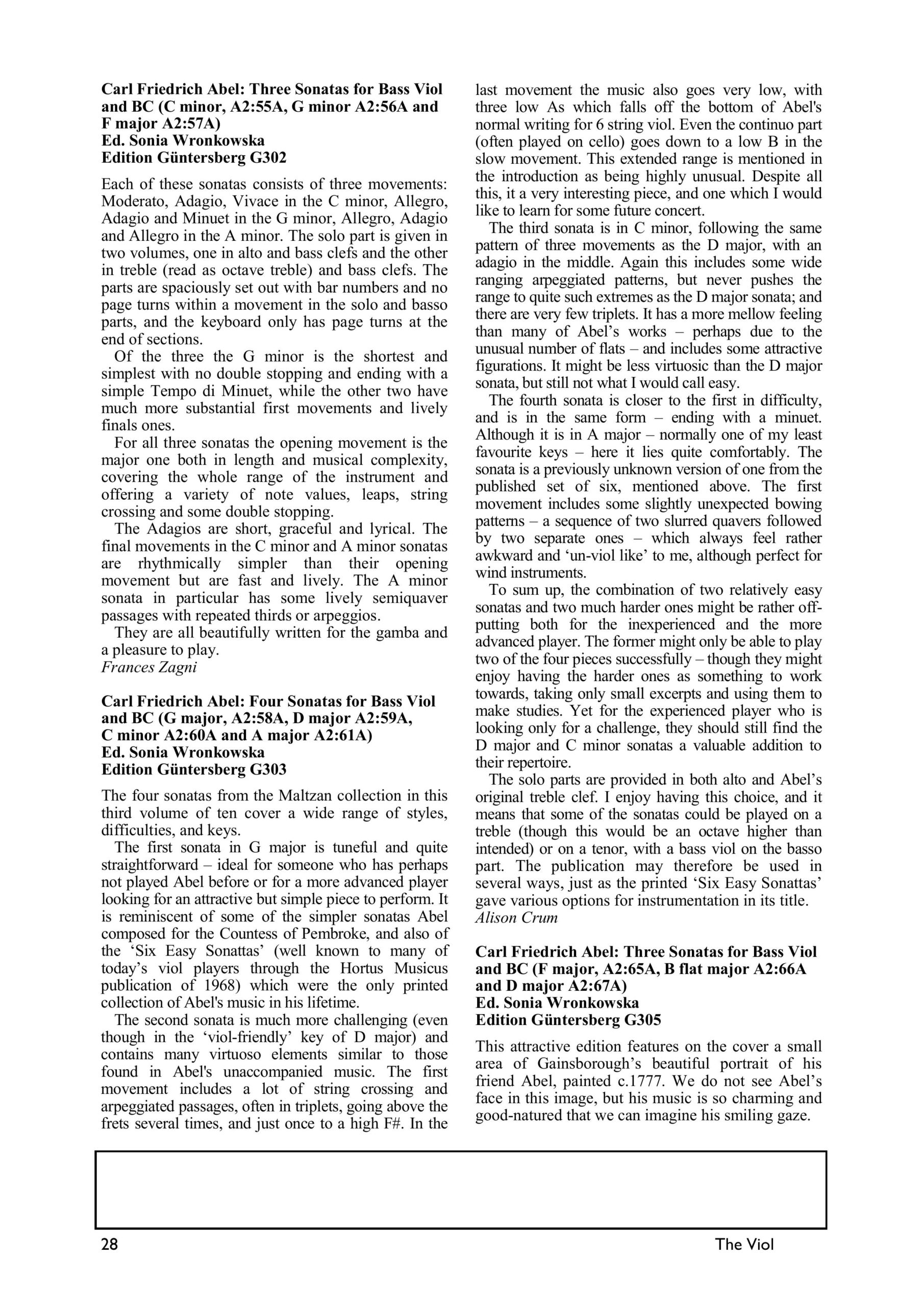 Carl Friedrich Abel (1723-1787) Maltzan-Sammlung - Ein Duett für zwei Violen da Gamba und zweiundzwanzig Sonaten für Viola da Gamba und Basso – Bild 12