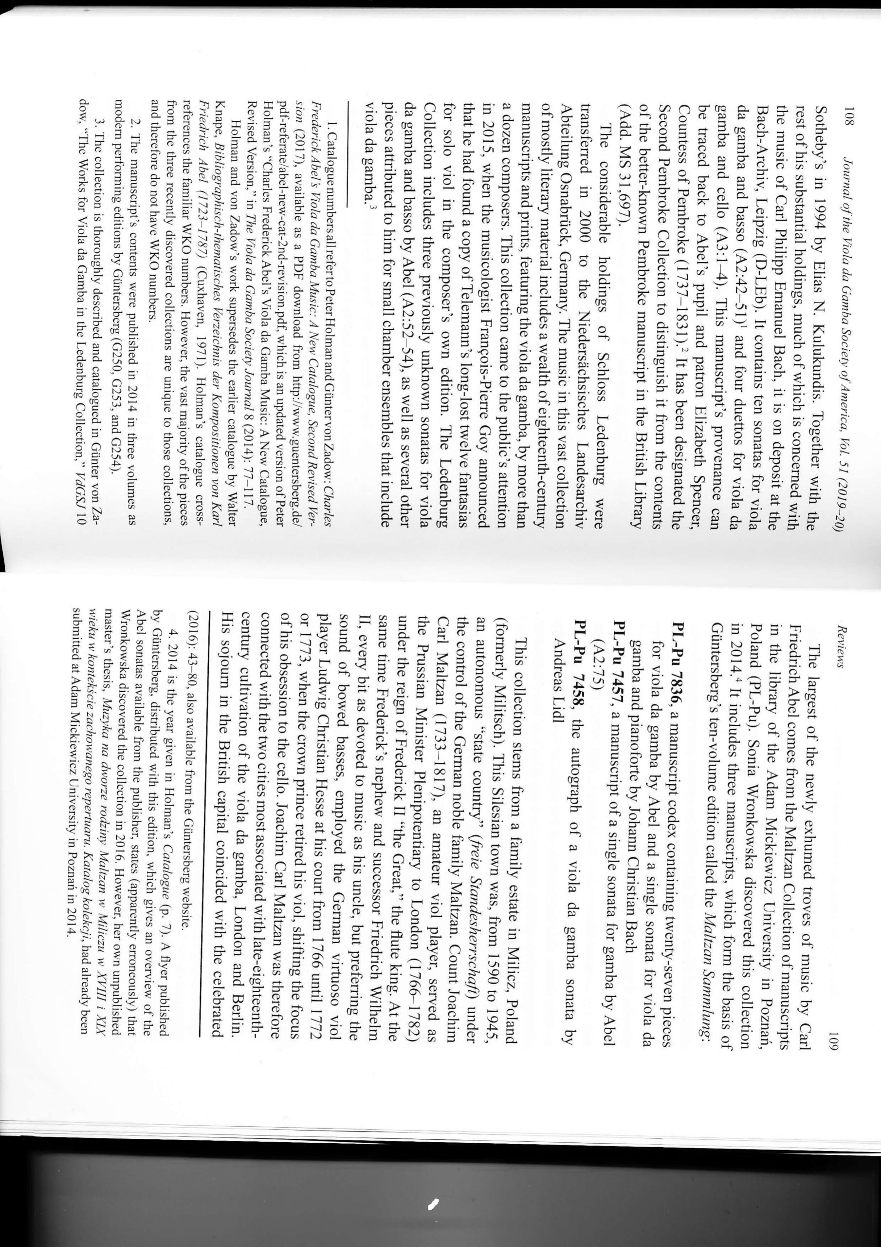 Carl Friedrich Abel (1723-1787) Maltzan-Sammlung - Ein Duett für zwei Violen da Gamba und zweiundzwanzig Sonaten für Viola da Gamba und Basso – Bild 20