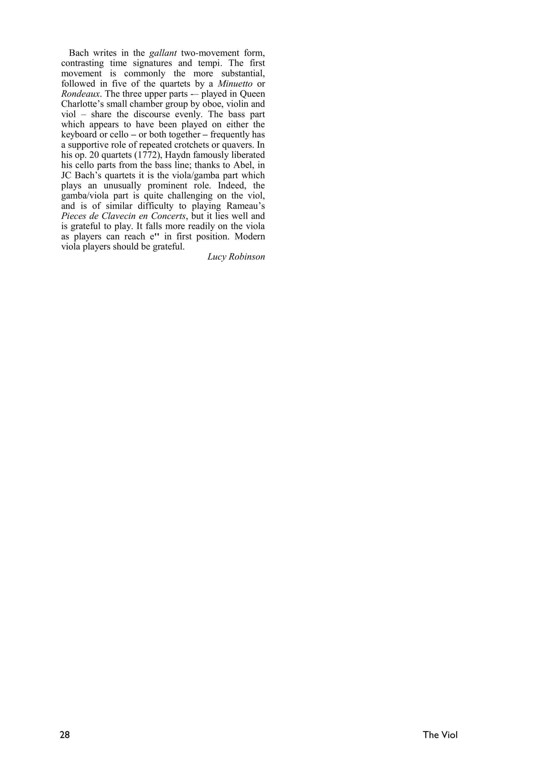 Johann Christian Bach (1735-1782) Sechs Quartette für Carl Friedrich Abel Op. 8 - für Oboe (Flöte, Violine), Violine, Viola da Gamba (Viola) und Basso – Bild 5