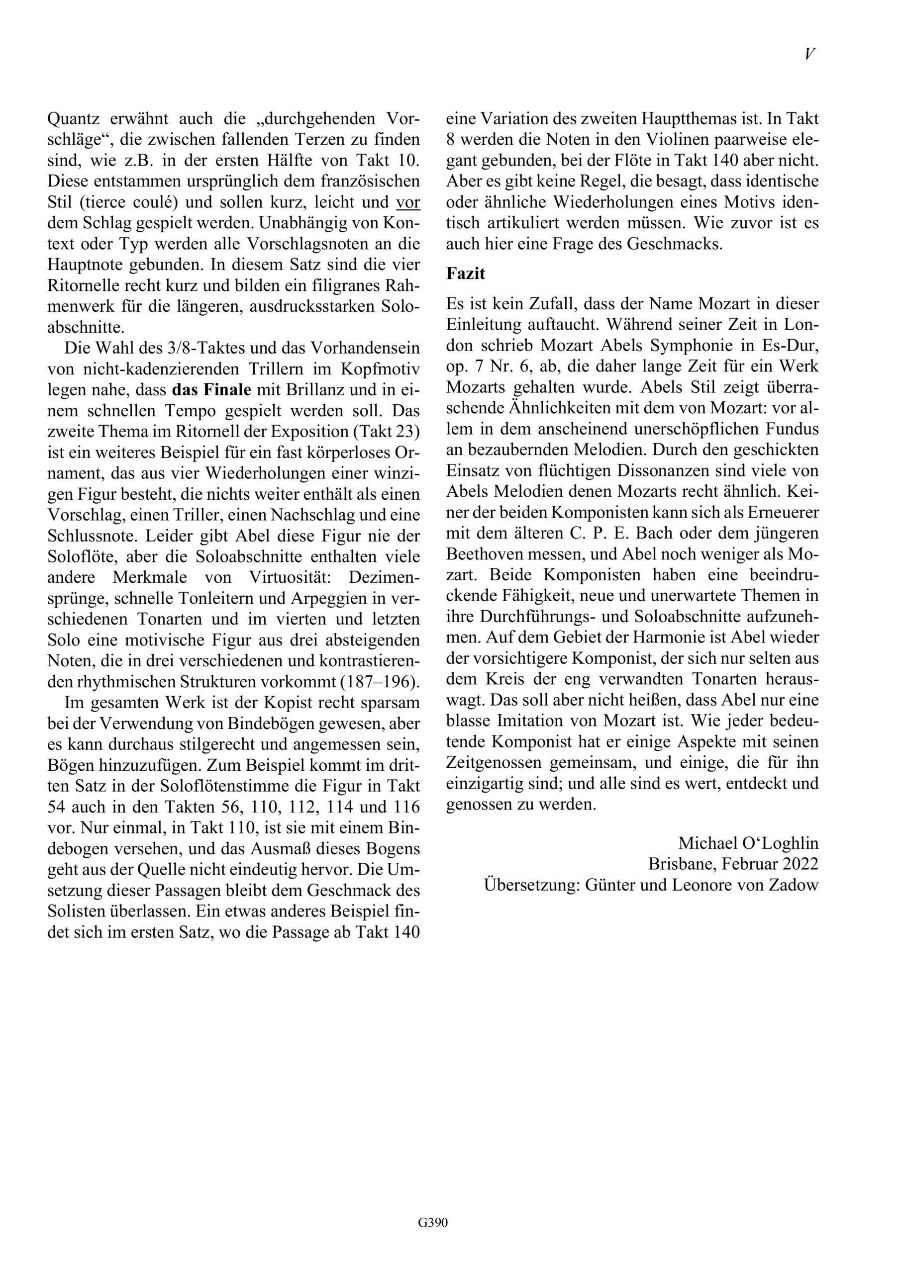 Carl Friedrich Abel (1723-1787) Concerto E-Moll Flauto Traverso Concertato - für Traversflöte, zwei Violinen, Viola und Basso (Fl + Piano)) – Bild 12