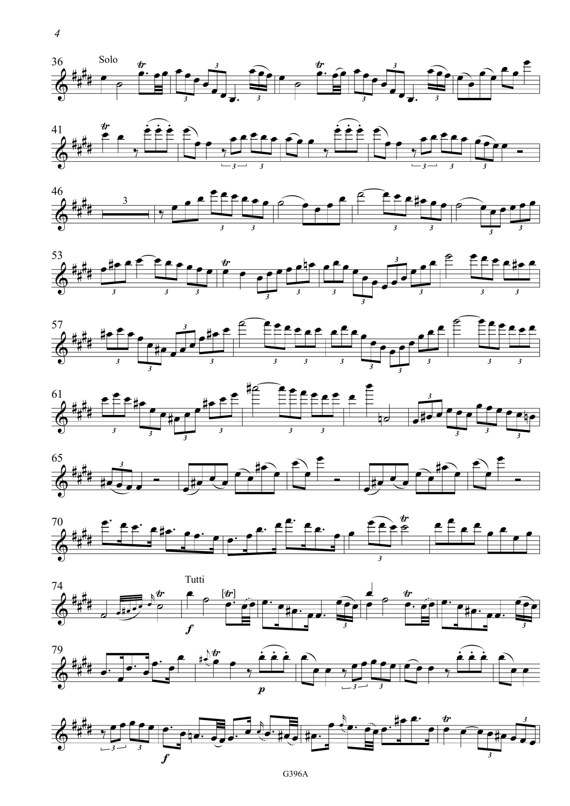 Carl Friedrich Abel (1723-1787) Concerto E-Dur Violino Principale - für Solo-Violine, zwei Violinen, Viola, zwei Hörner und Basso – Bild 4