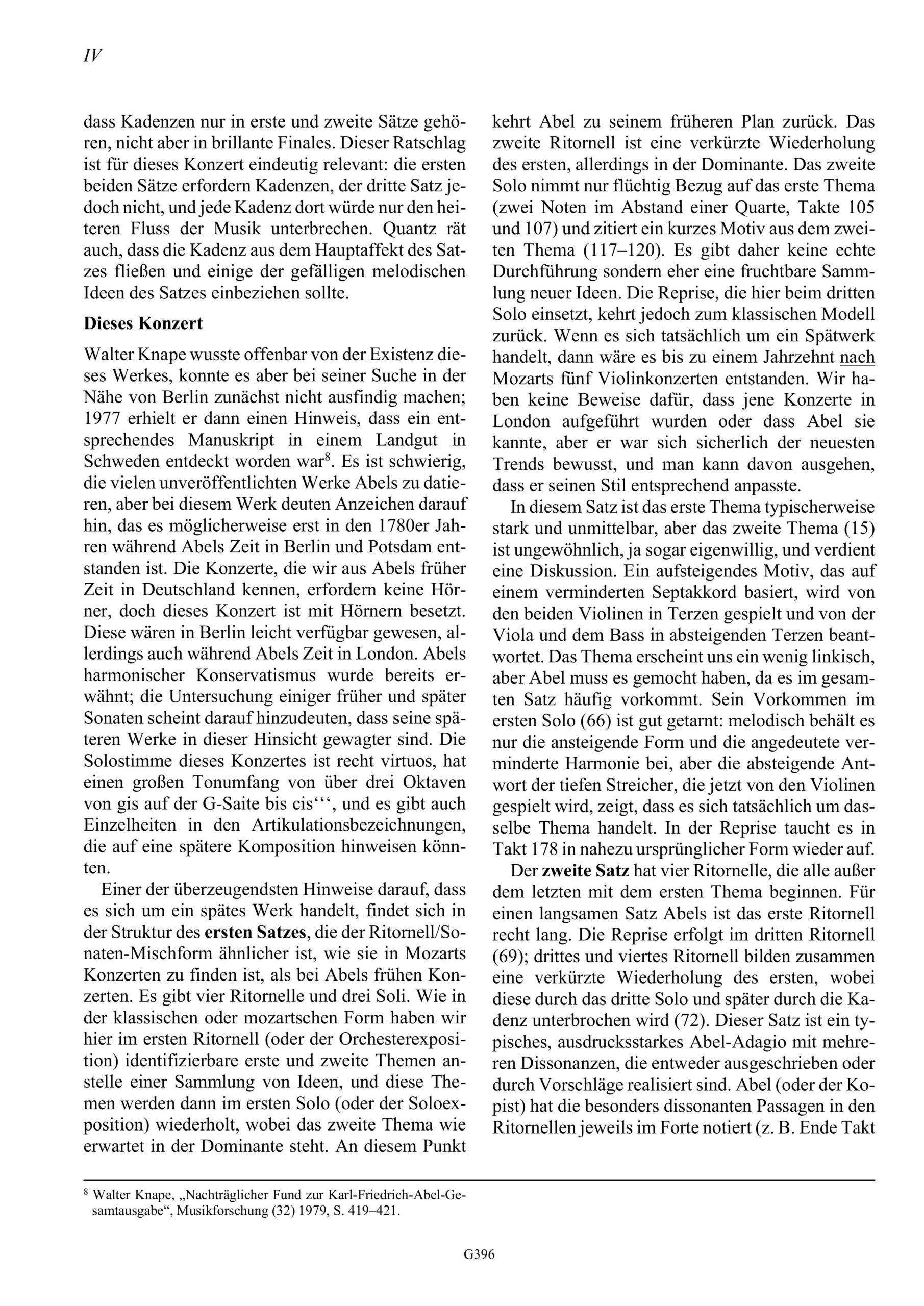 Carl Friedrich Abel (1723-1787) Concerto E-Dur Violino Principale - für Solo-Violine, zwei Violinen, Viola, zwei Hörner und Basso – Bild 8